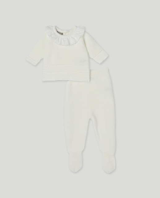 Imagen 0 de Conjunto cuello bebé clásico y manga larga con 2 líneas bodoques de bebé