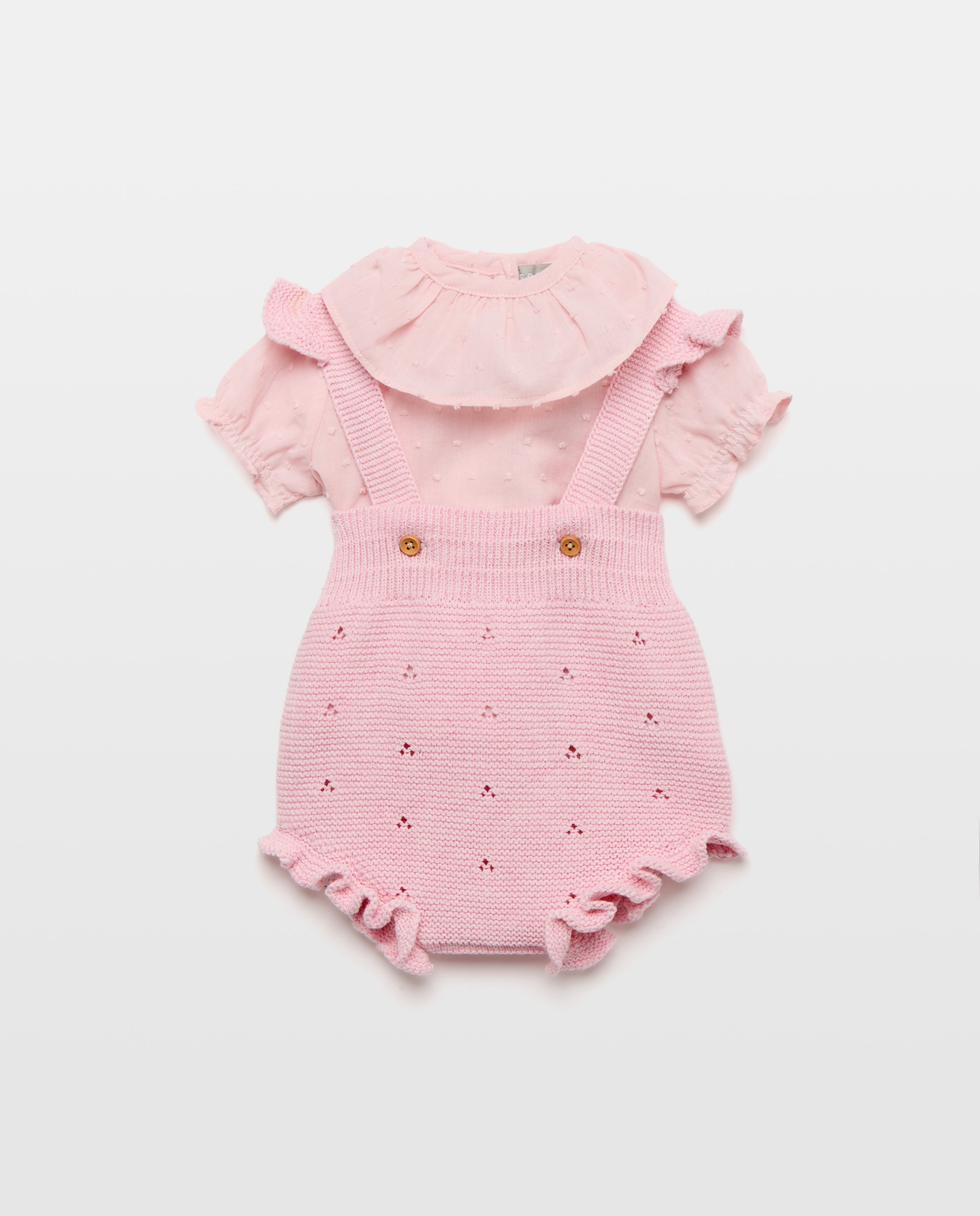 Conjunto de 2 Peças de Tricot de Bebé Coconut El Corte Inglés 230 Rosa Escuro-1