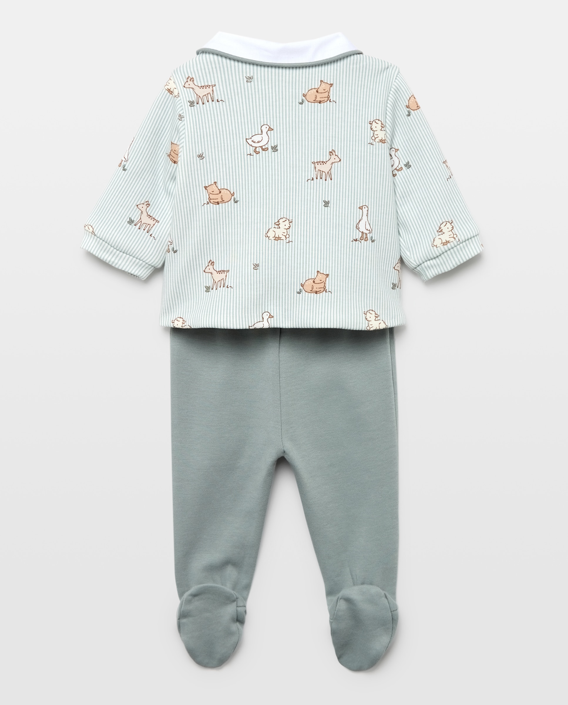 Conjunto para bebé estampado fantasía con cuello bebé - Coconut El Corte Inglés - Verde Verde-2