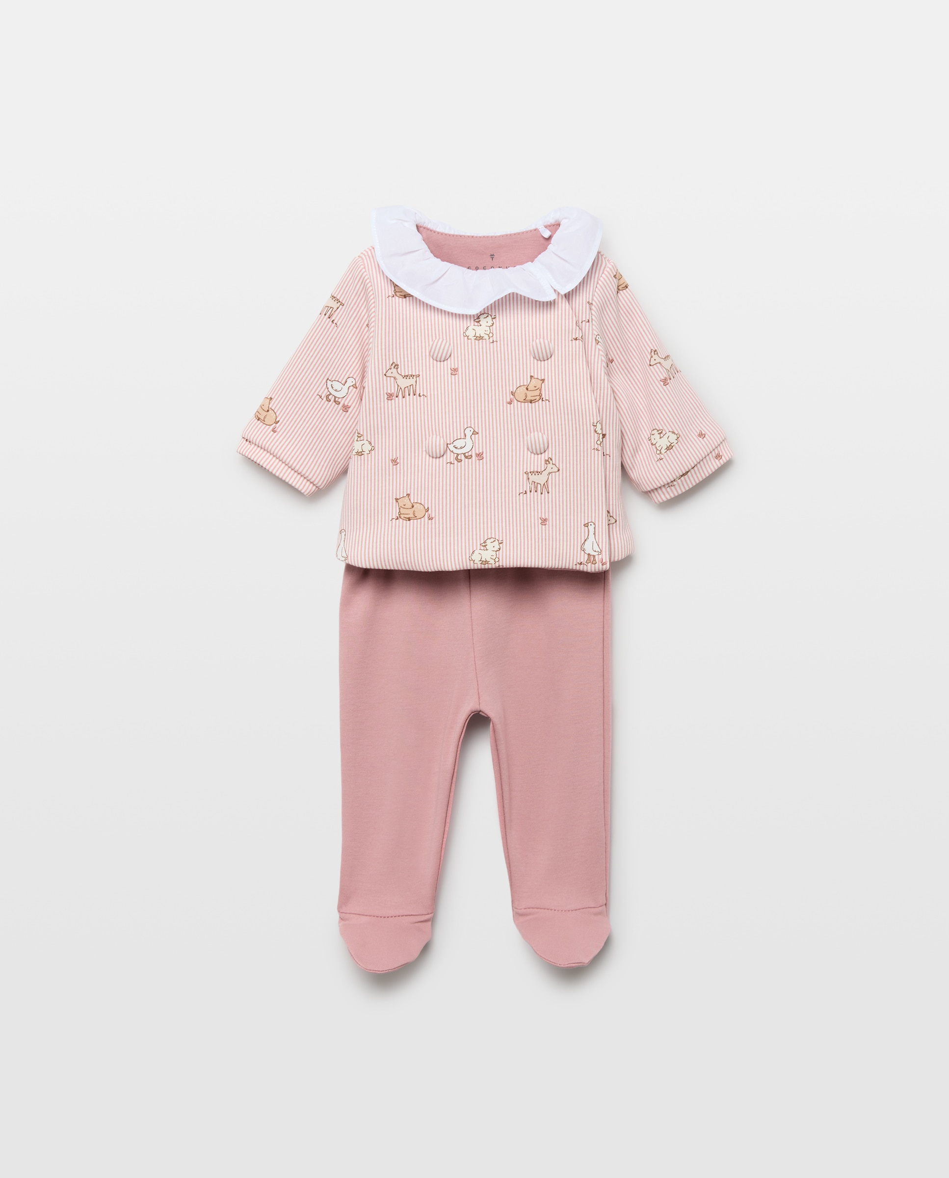 Conjunto para bebé estampado fantasía cuello gola - Coconut El Corte Inglés - Rosa Rosa-1