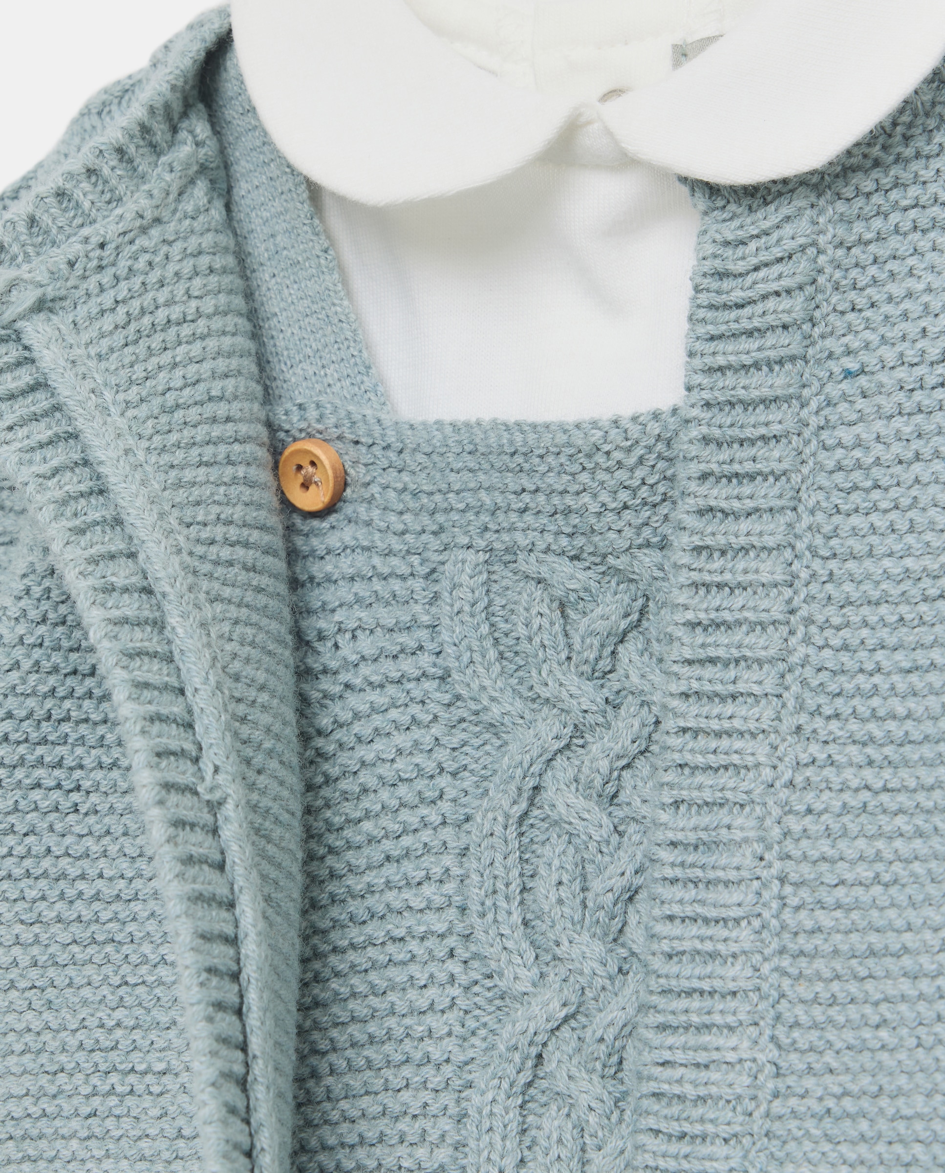 Conjunto de 3 Peças de Bebé: Babygrow, Body e Casaco Coconut El Corte Inglés Verde Sálvia-5
