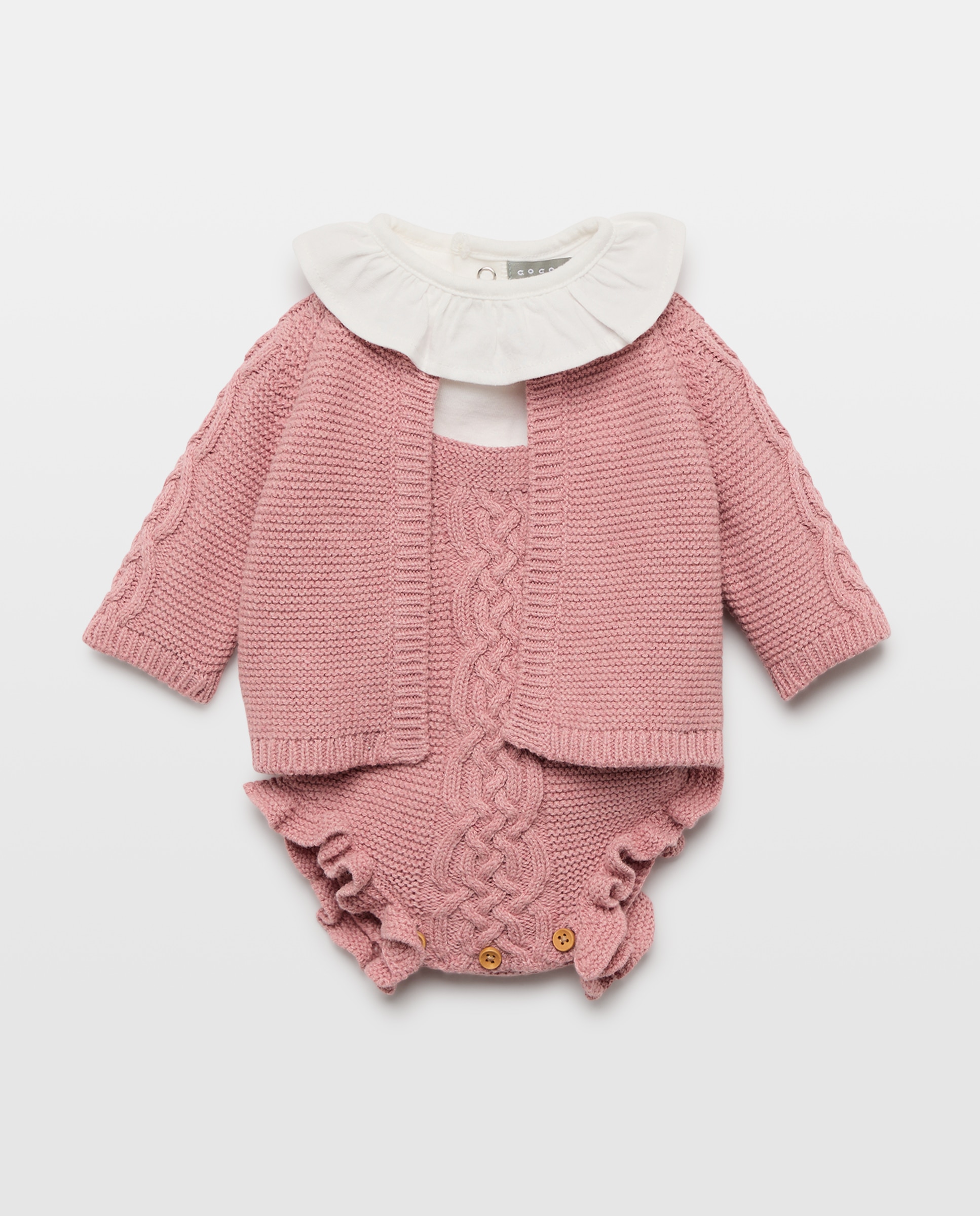 Imagem 0 de Conjunto de 3 Peças de Bebé: Babygrow, Body e Casaco