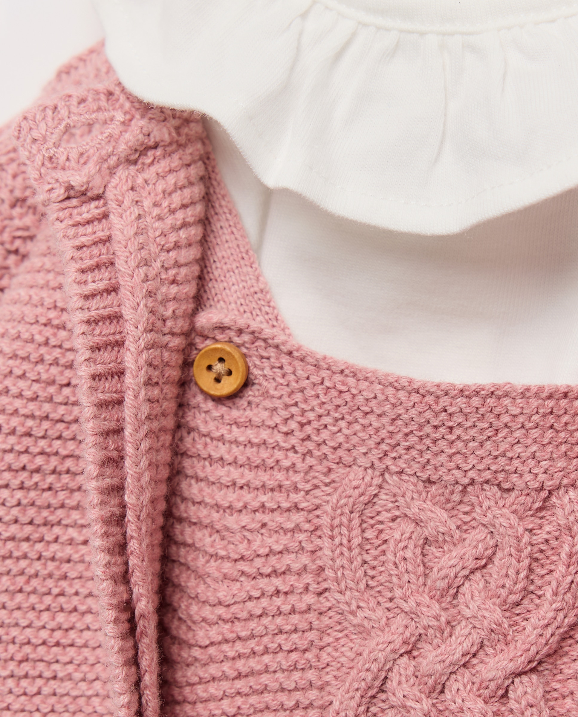 Conjunto de 3 Peças de Bebé: Babygrow, Body e Casaco Coconut El Corte Inglés 230 Rosa Escuro-5