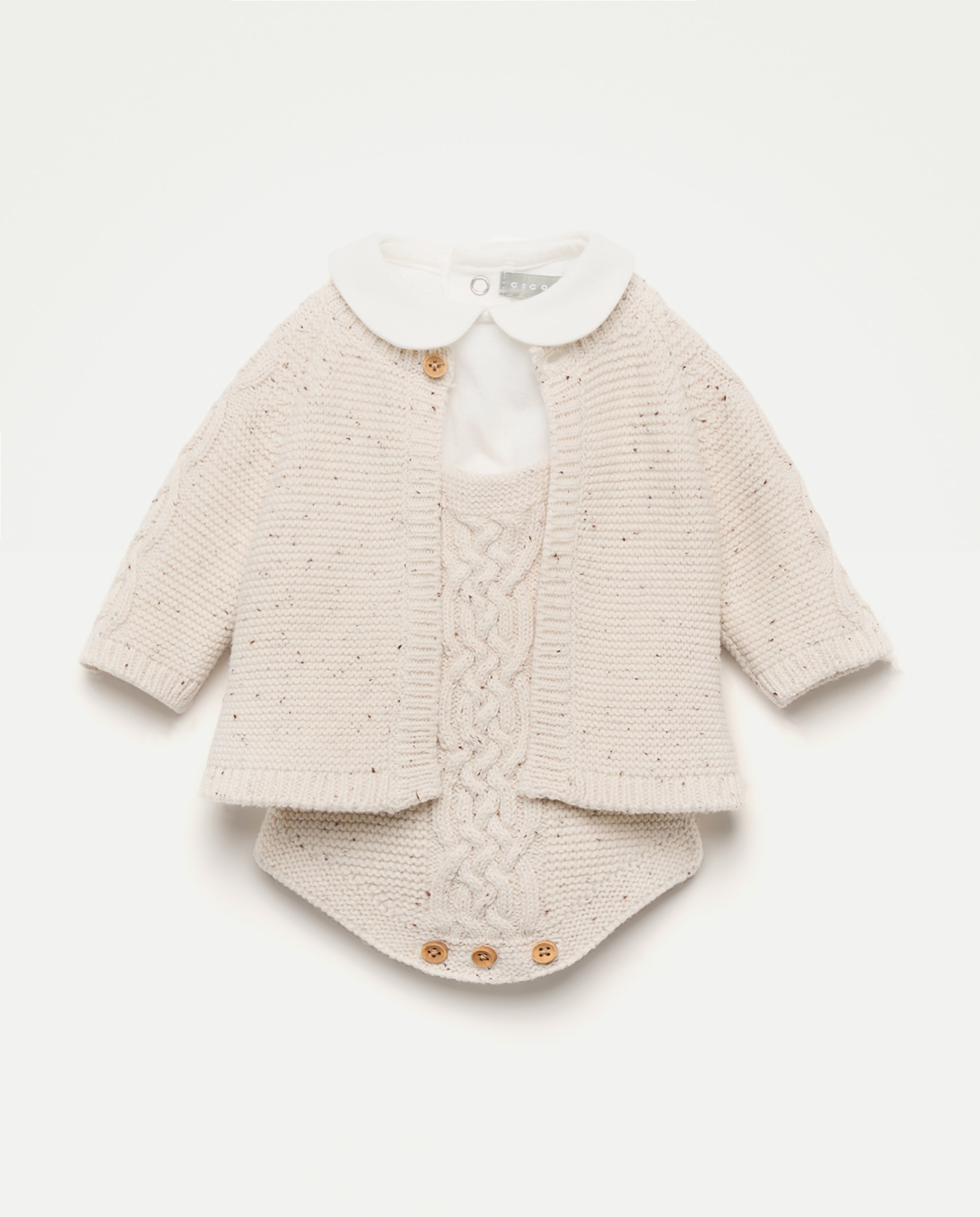 Imagem 0 de Conjunto de 3 Peças de Bebé: Babygrow, Body e Casaco