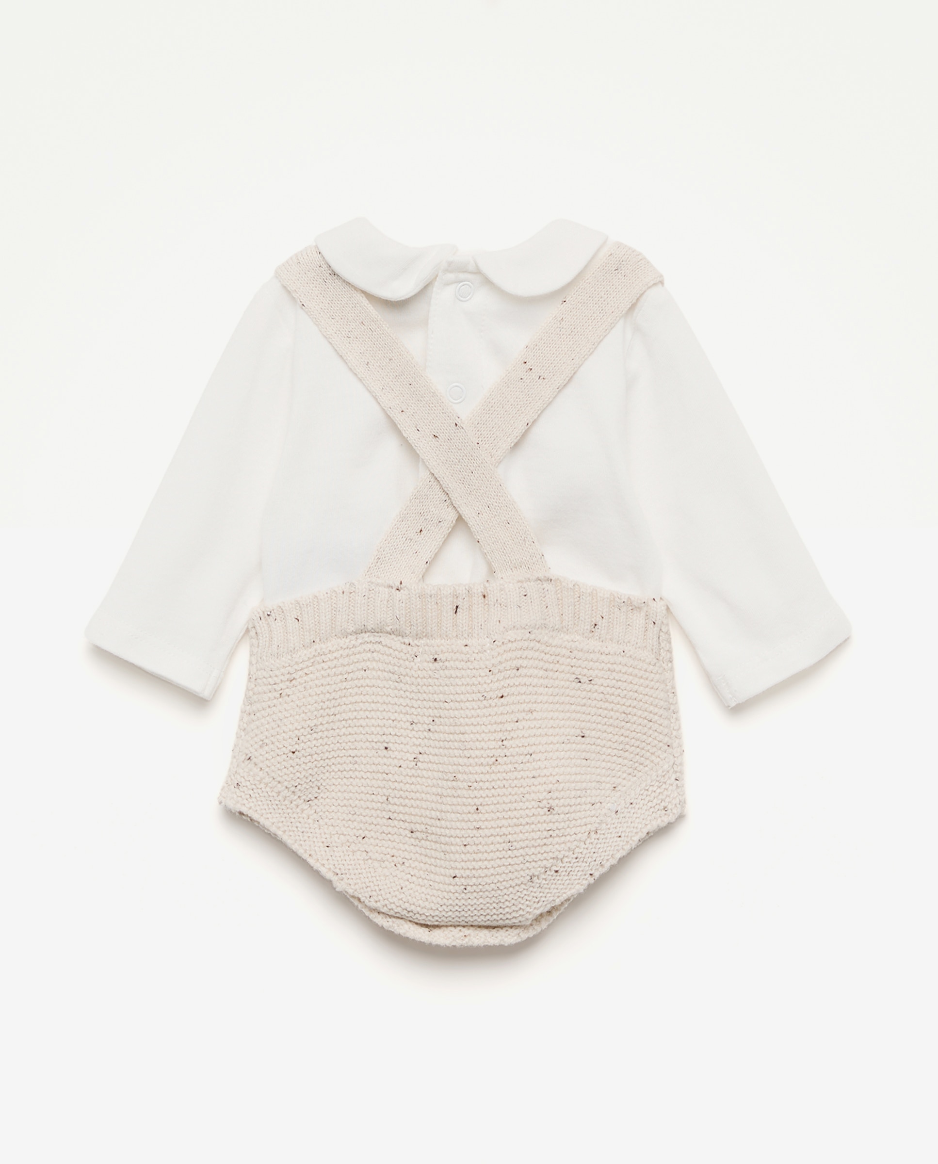 Conjunto de 3 Peças de Bebé: Babygrow, Body e Casaco Rice Paper-3