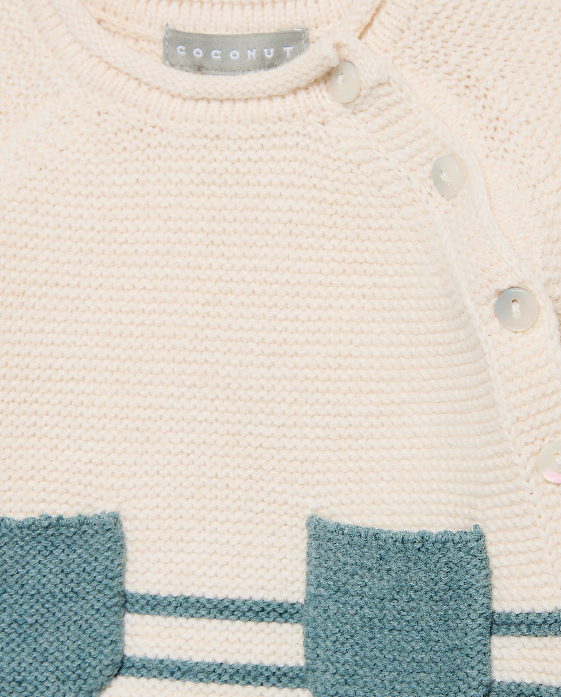 Conjunto tricot con dos bolsillos a contraste y raya en el bajo de bebé - Coconut El Corte Inglés - Multicolor Multicolor-4