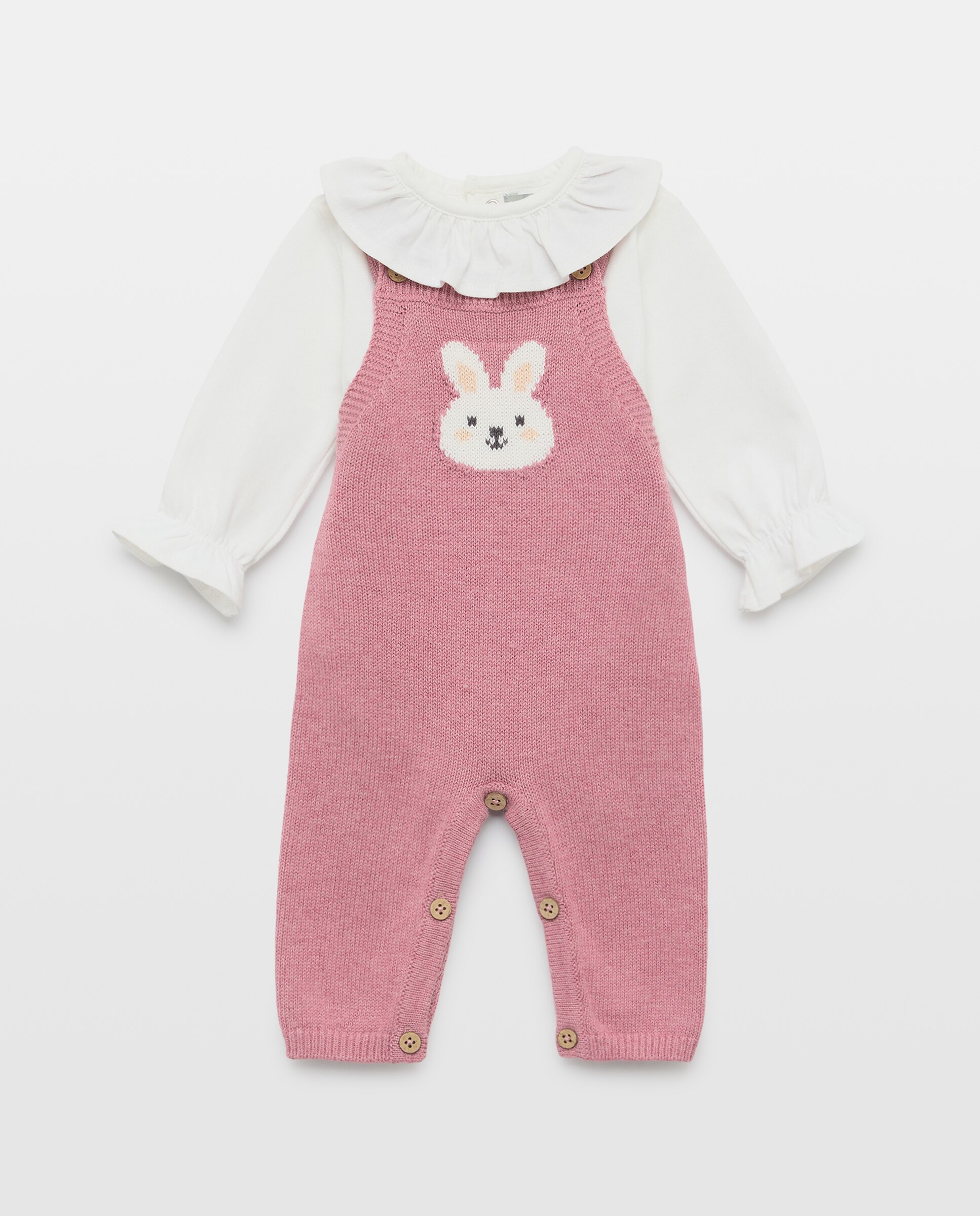Conjunto 3 piezas de peto body y chaqueta de bebé - Coconut El Corte Inglés - Rosa Rosa-2