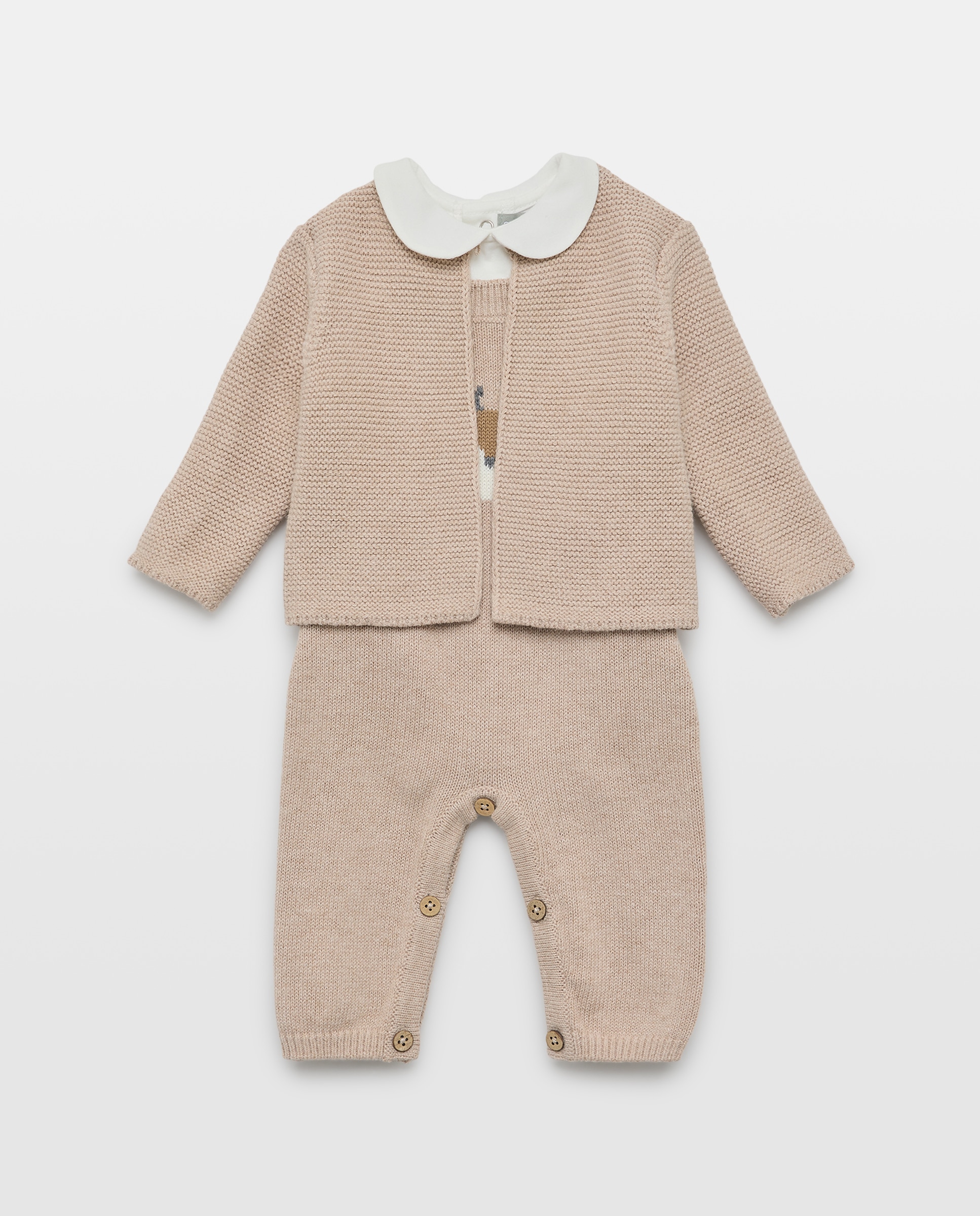 Conjunto 3 piezas de peto body y chaqueta de bebé - Coconut El Corte Inglés - Marrón Marrón-1