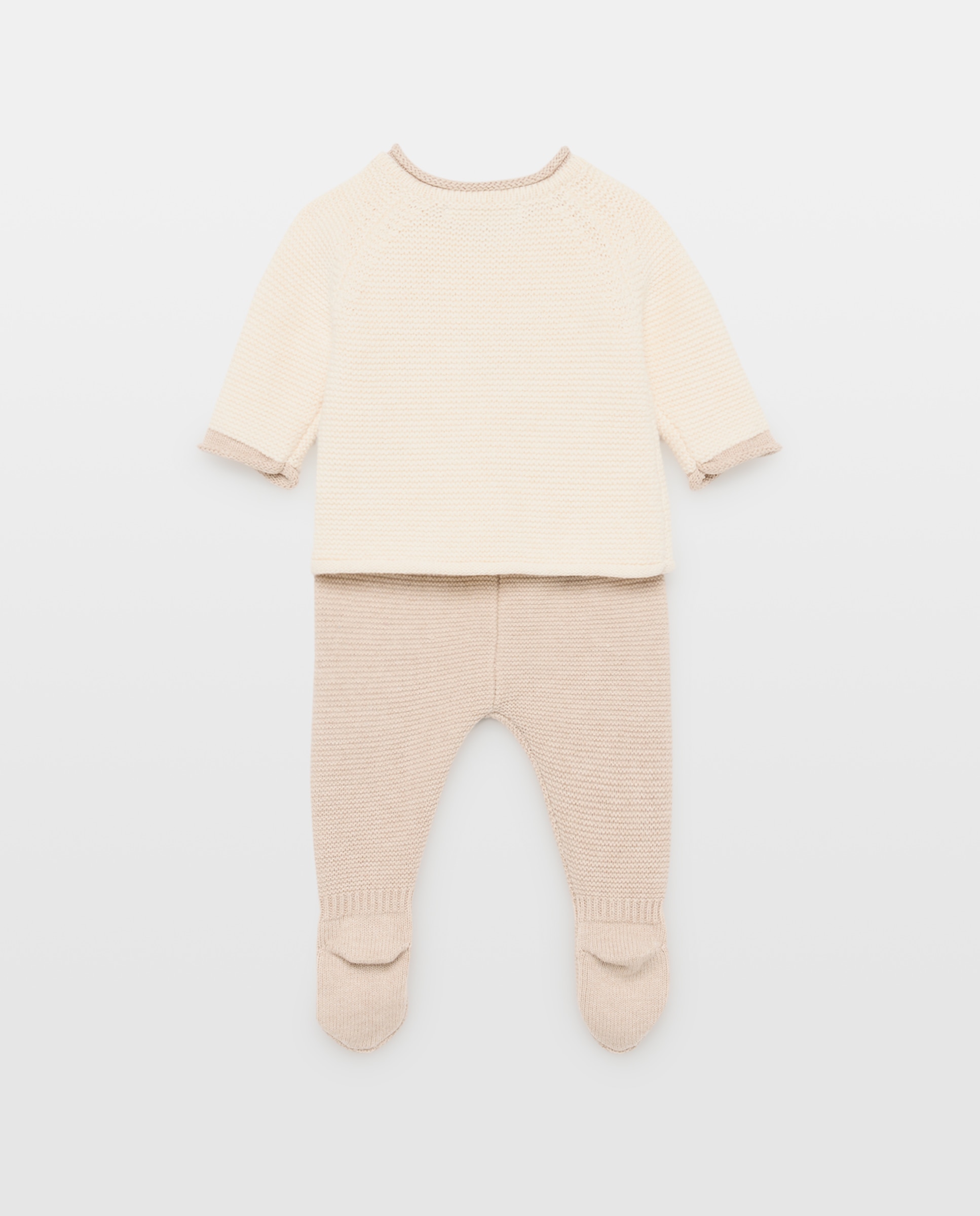 Conjunto manga larga tricot con pespunte bordado de bebé - Coconut El Corte Inglés - Marrón Marrón-2