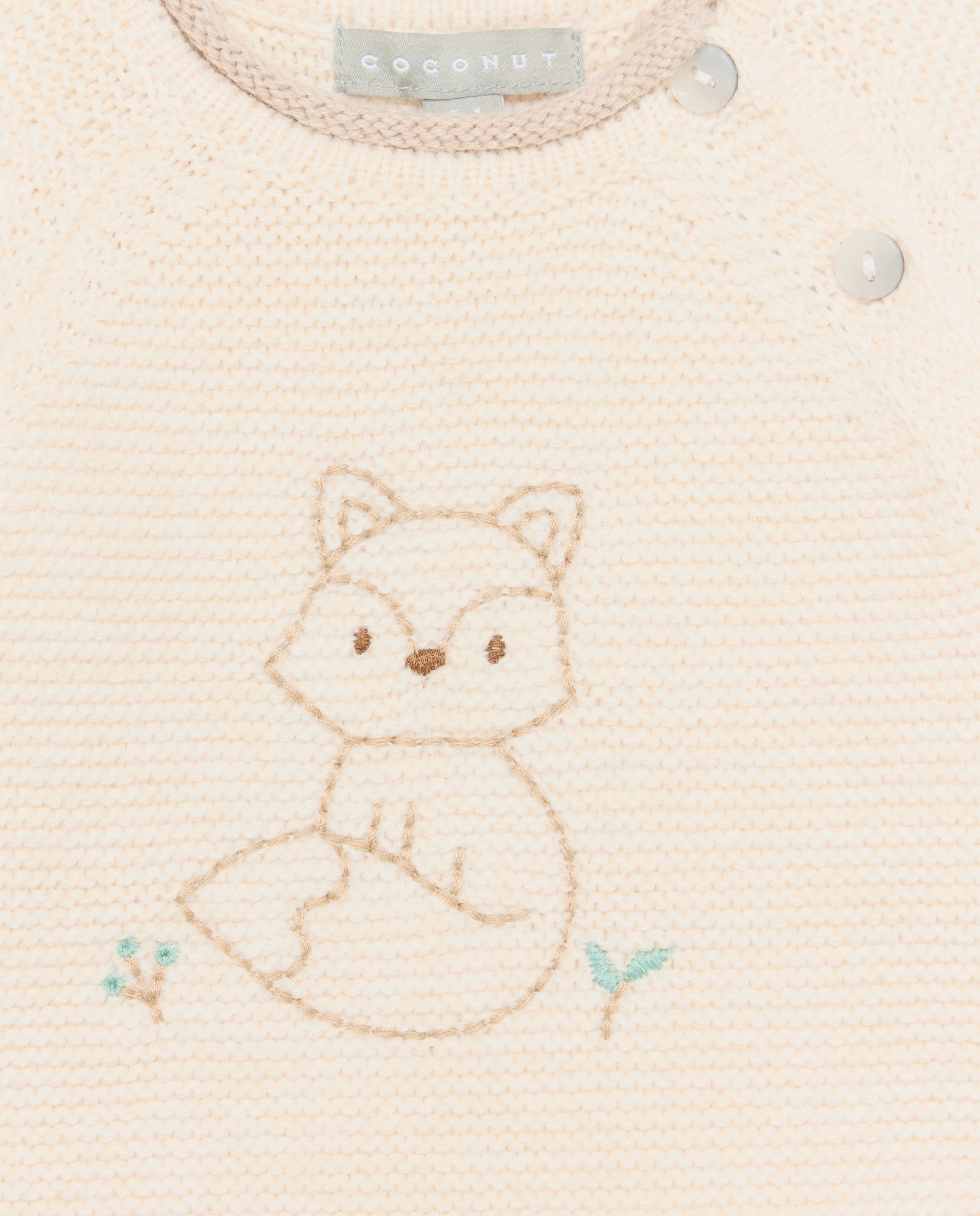 Conjunto manga larga tricot con pespunte bordado de bebé - Coconut El Corte Inglés - Marrón Marrón-4