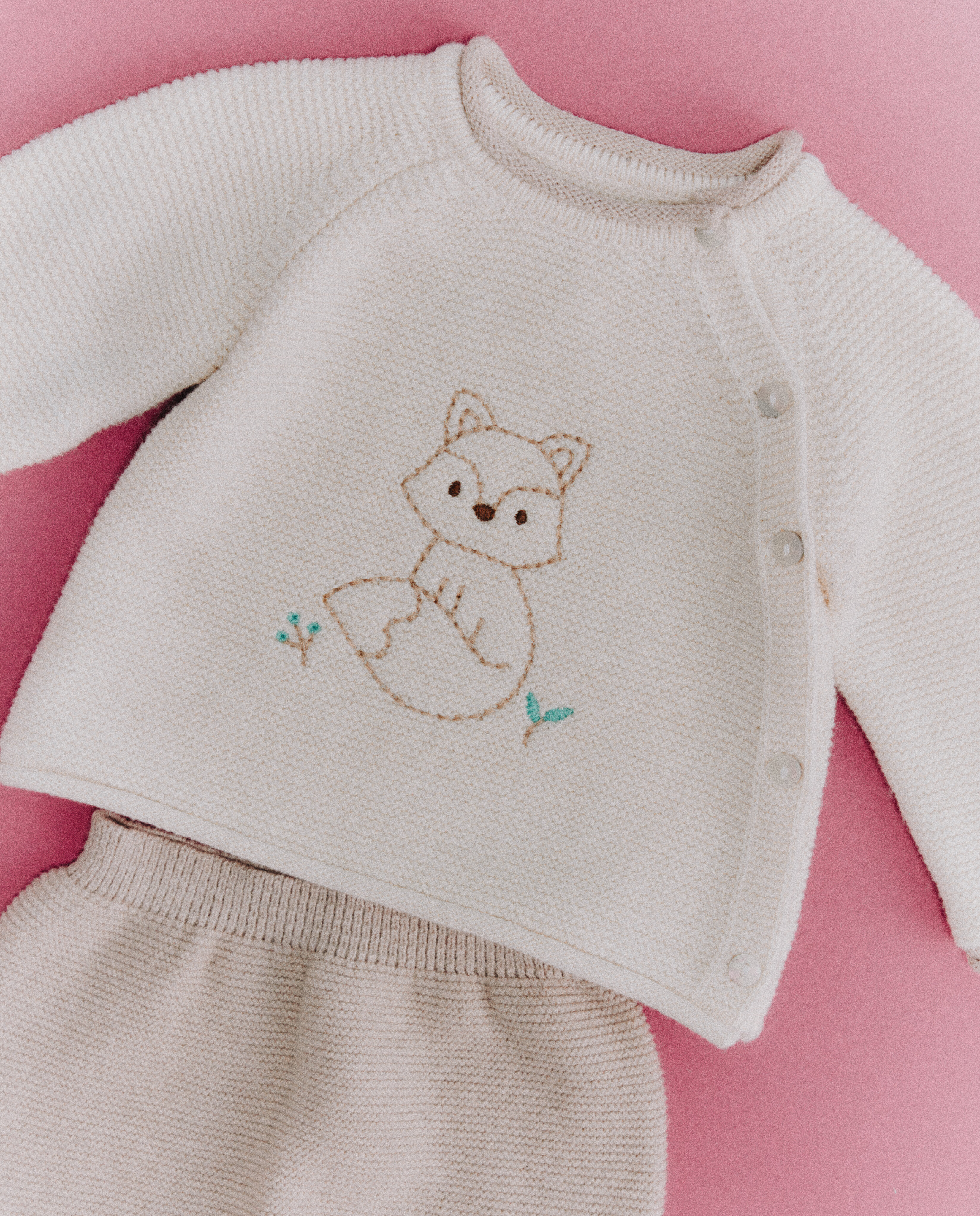 Conjunto manga larga tricot con pespunte bordado de bebé - Coconut El Corte Inglés - Marrón Marrón-6