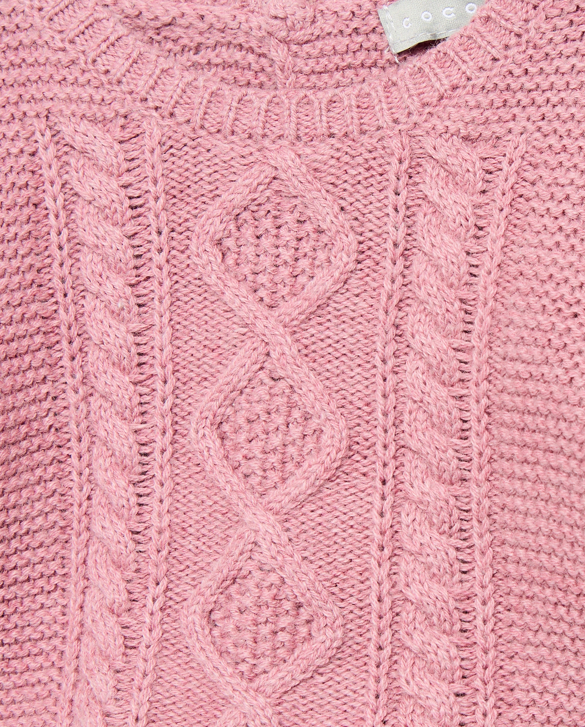 Conjunto de 3 Peças de Malha de Bebé com Touca com Ondas na Parte Inferior e Pompom Ameixa-3