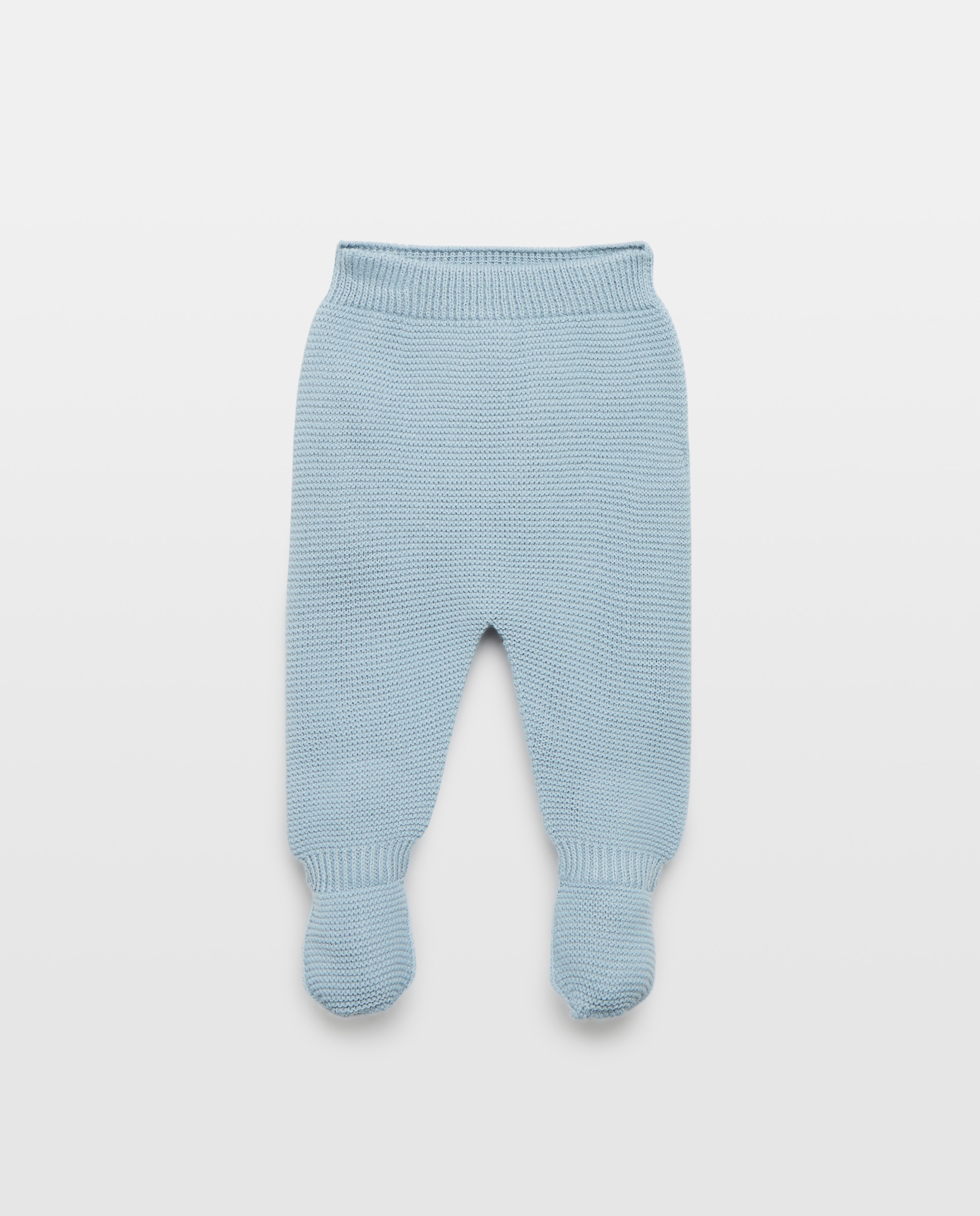 Conjunto Clássico de Bebé com Gola Bebé, Manga Comprida, Linhas de Relevos e Malha do Cabo 400 Azul-3