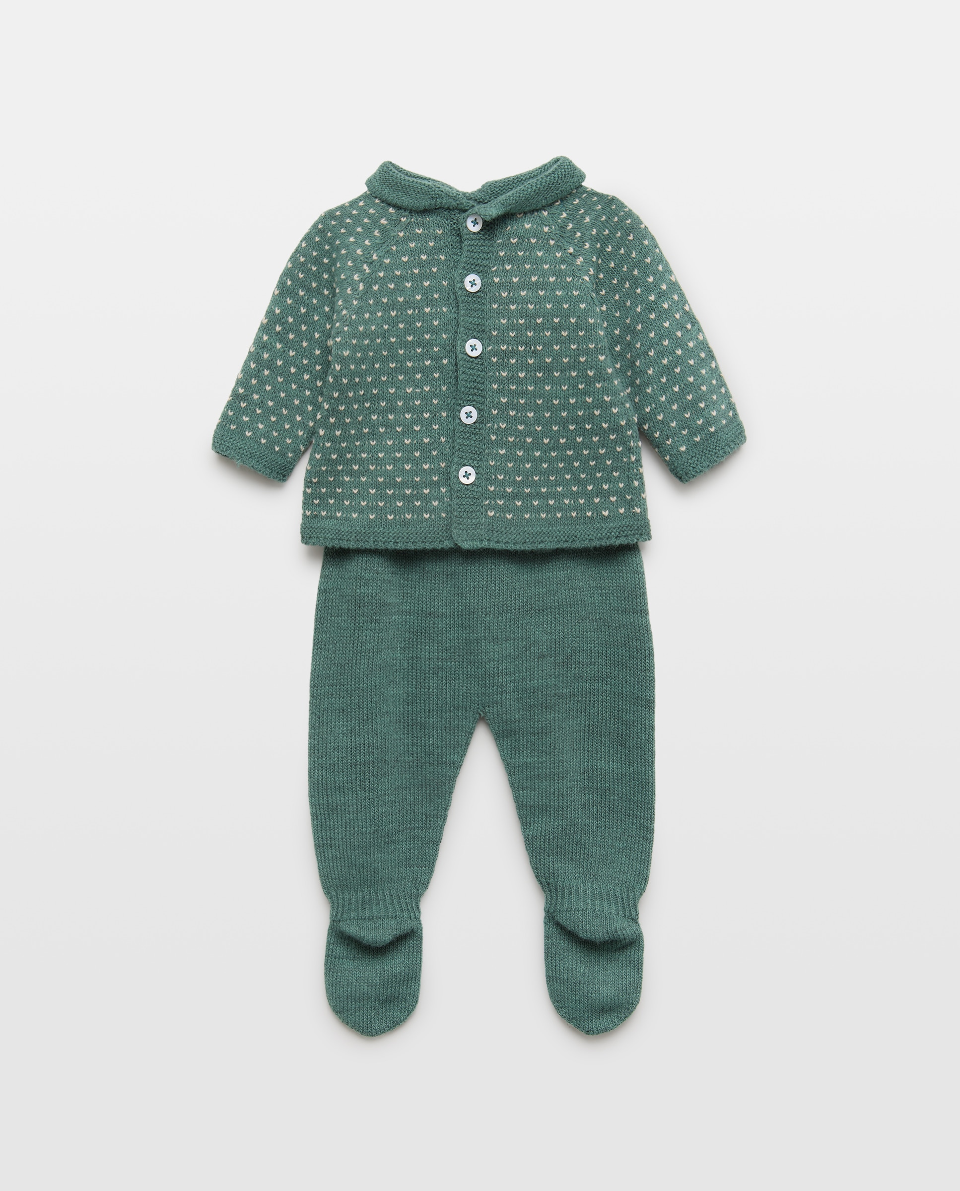 Conjunto de 2 Peças de Bebé com Gola Bebé e All Over Print Coconut El Corte Inglés Verde-2