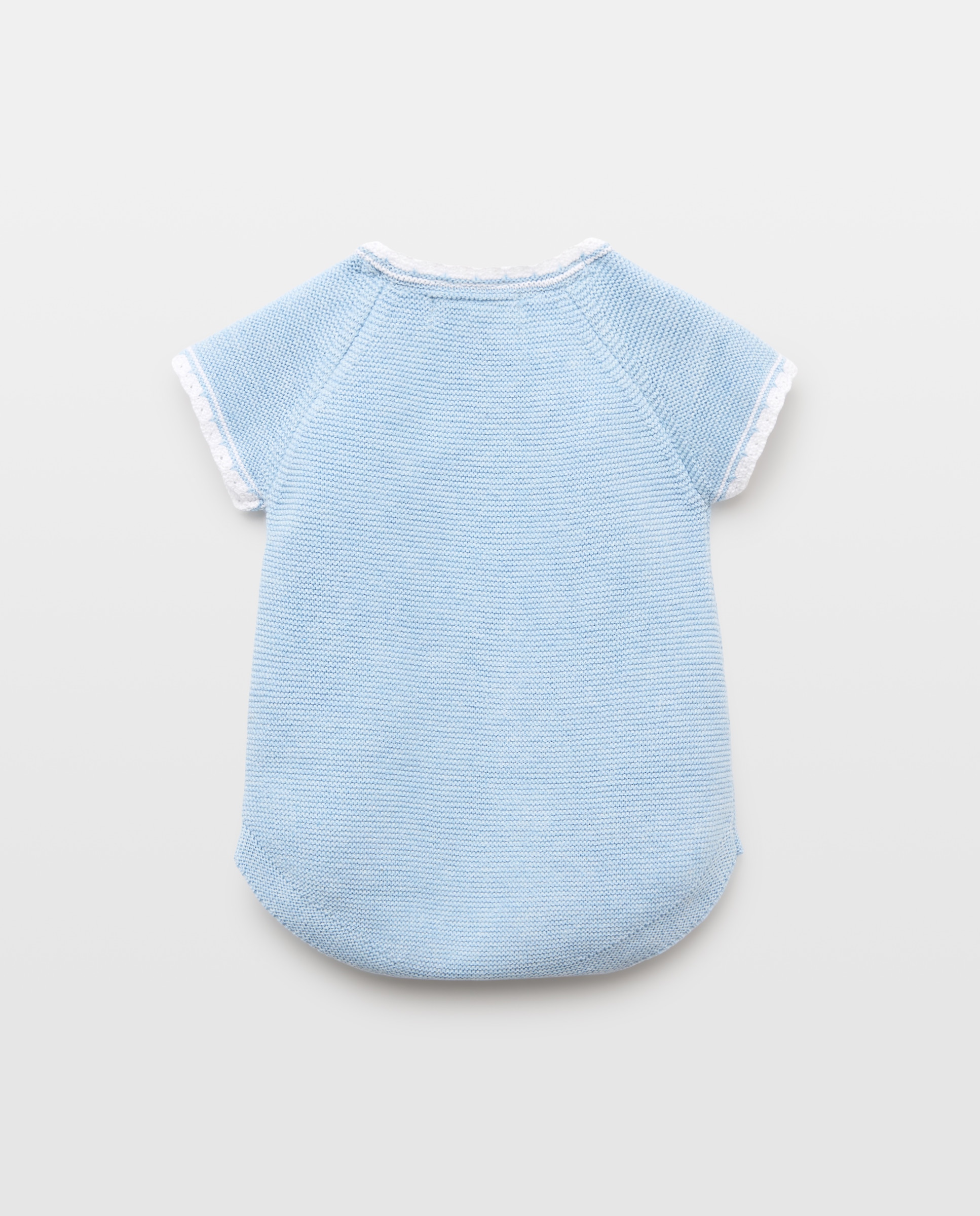 Babygrow de Tricot Curto de Bebé com Manga Curta com Botão Coconut El Corte Inglés 400 Azul-2