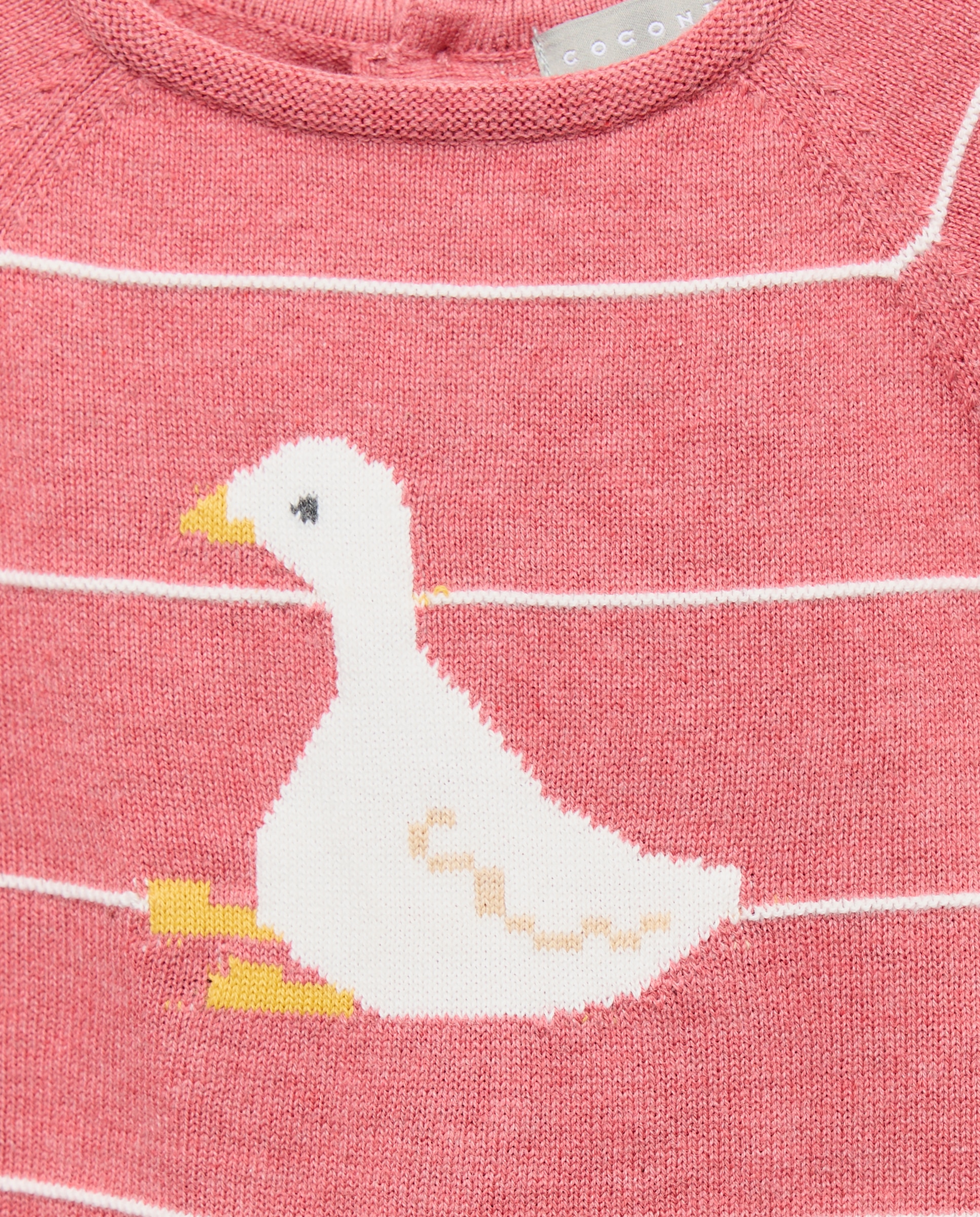 Babygrow de Tricot Curto de Bebé com Manga Curta, Estampado e Folho Coconut El Corte Inglés Rosa-3