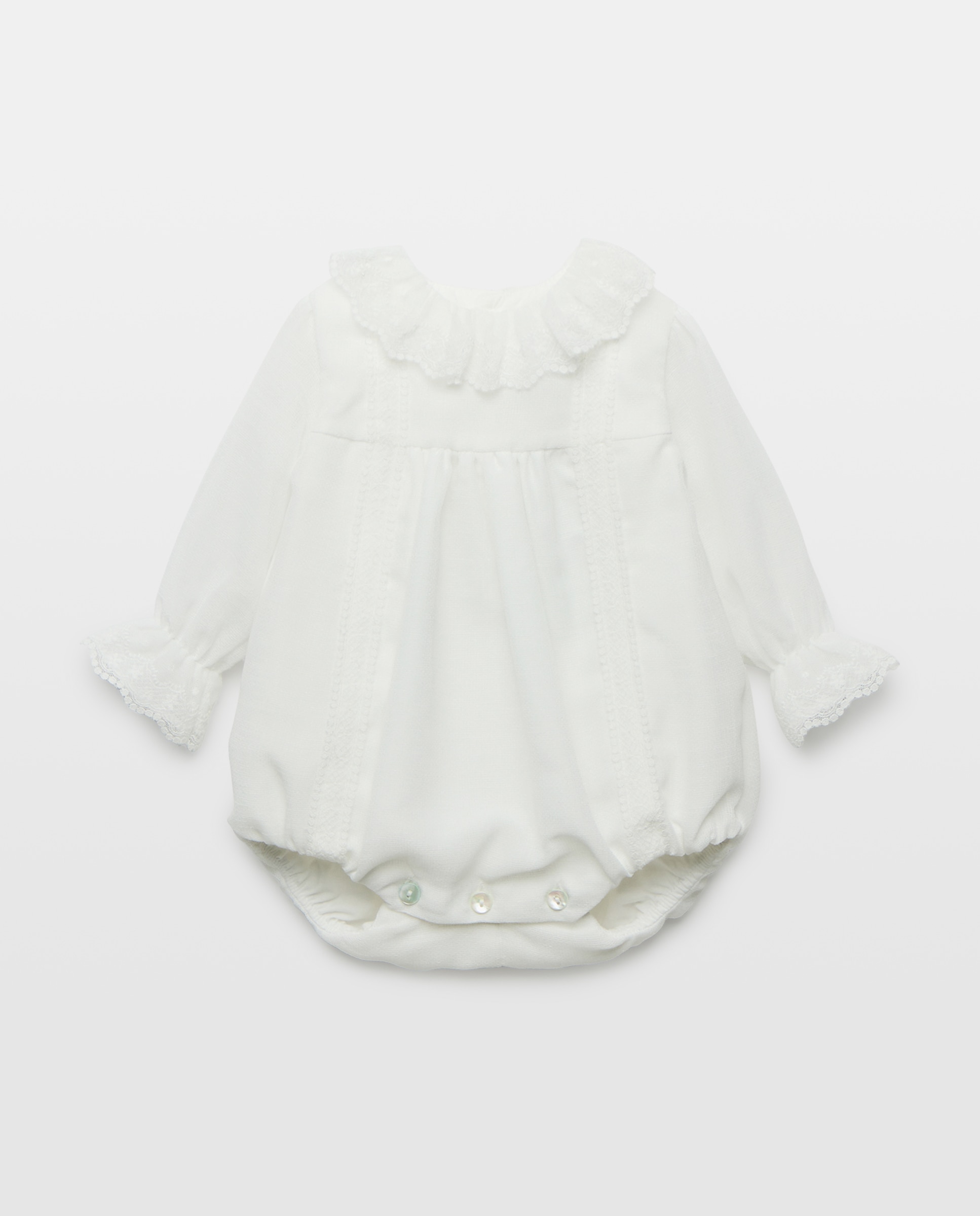Imagem 0 de Babygrow de Bebé com Manga Comprida e Estrutura de Rendas