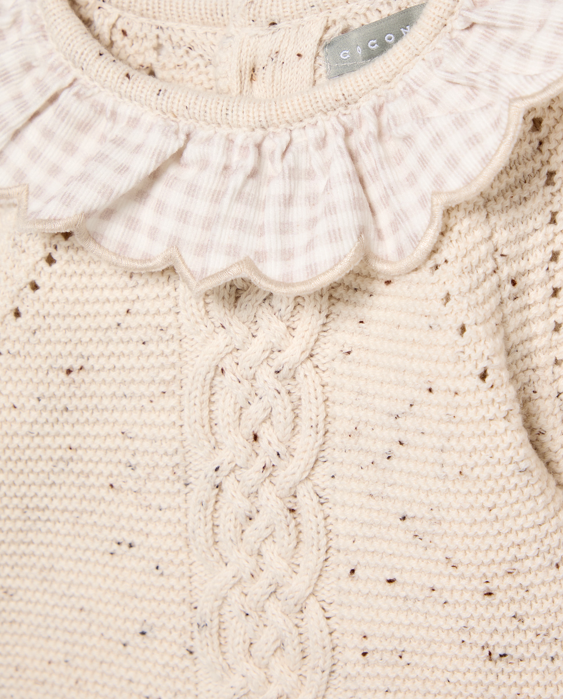 Ranita manga larga tricot-vichy de bebé - Coconut El Corte Inglés - Rice paper Rice paper-3