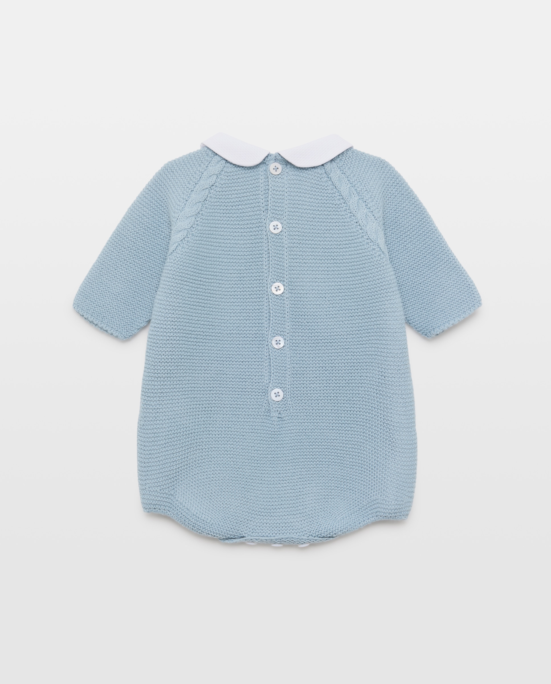 Babygrow Clássico de Bebé com Manga Comprida, Gola Bebé e Malha do Cabo Coconut El Corte Inglés 400 Azul-2