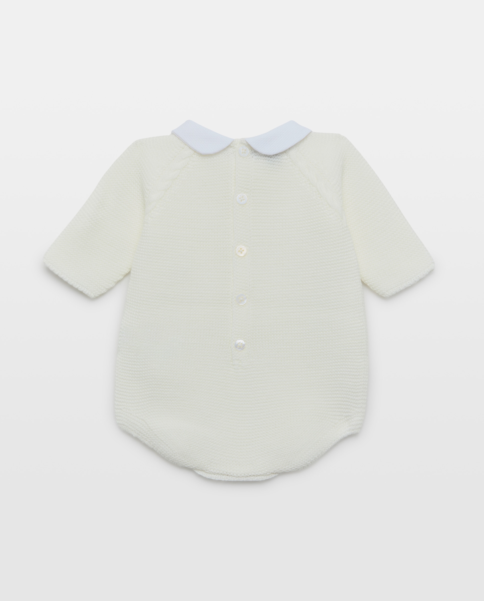 Babygrow Clássico de Bebé com Manga Comprida, Gola Bebé e Malha do Cabo Coconut El Corte Inglés Branco-marfim-2