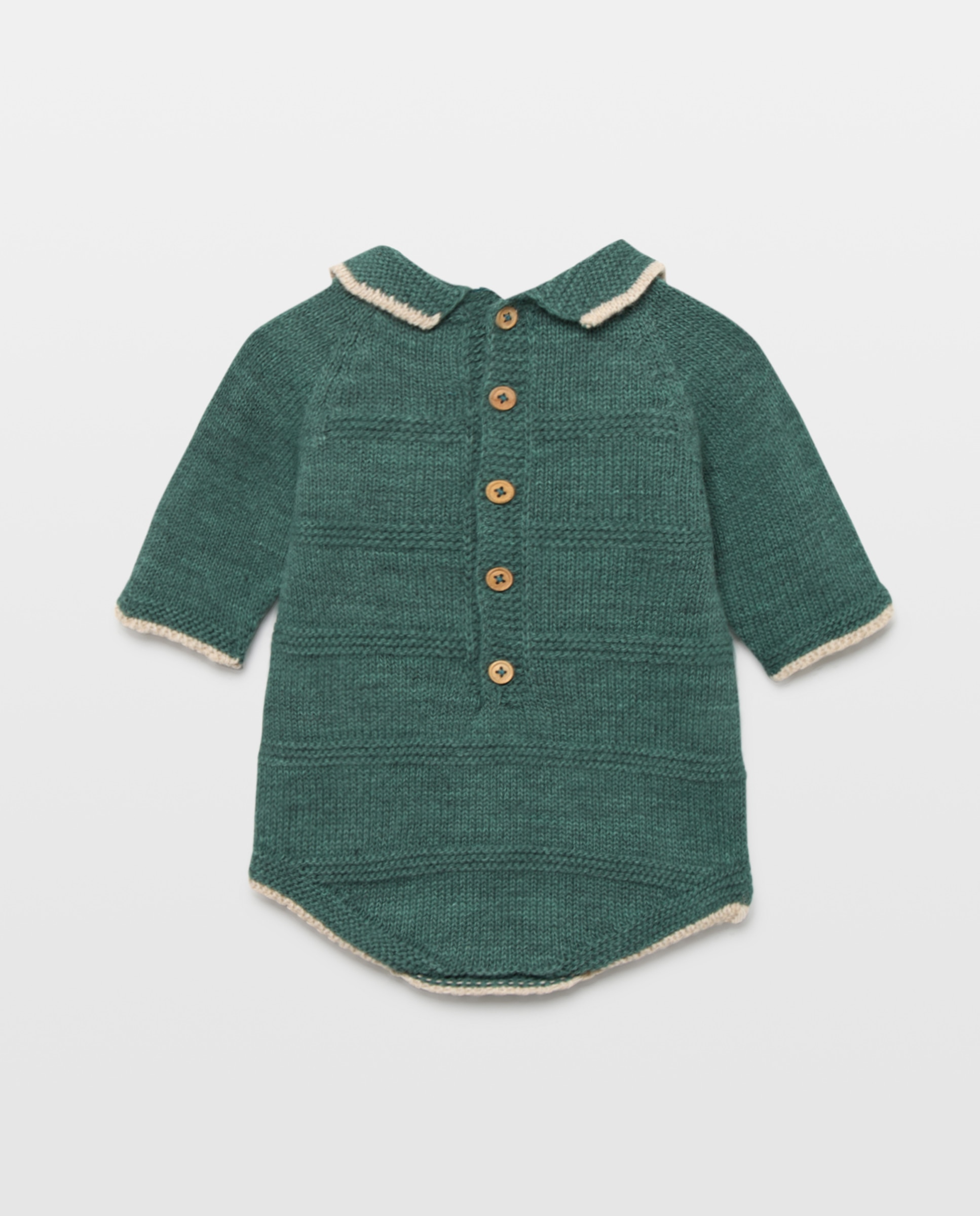 Babygrow de Malha de Bebé com Manga Comprida Coconut El Corte Inglés Verde Pato-2