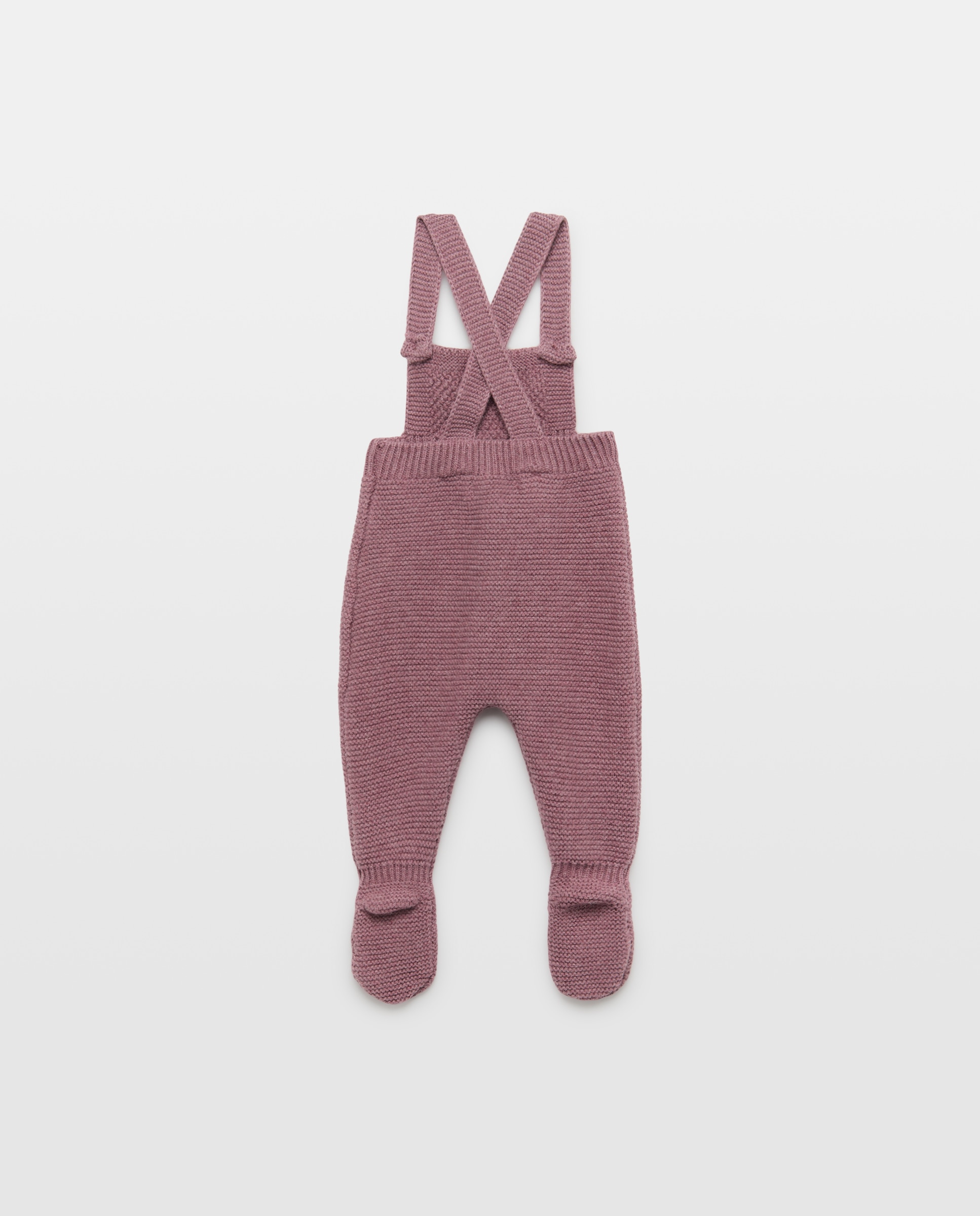 Calças com Pés de Tricot de Bebé com Alças com Fantasia Coconut El Corte Inglés 291 Beringela-2