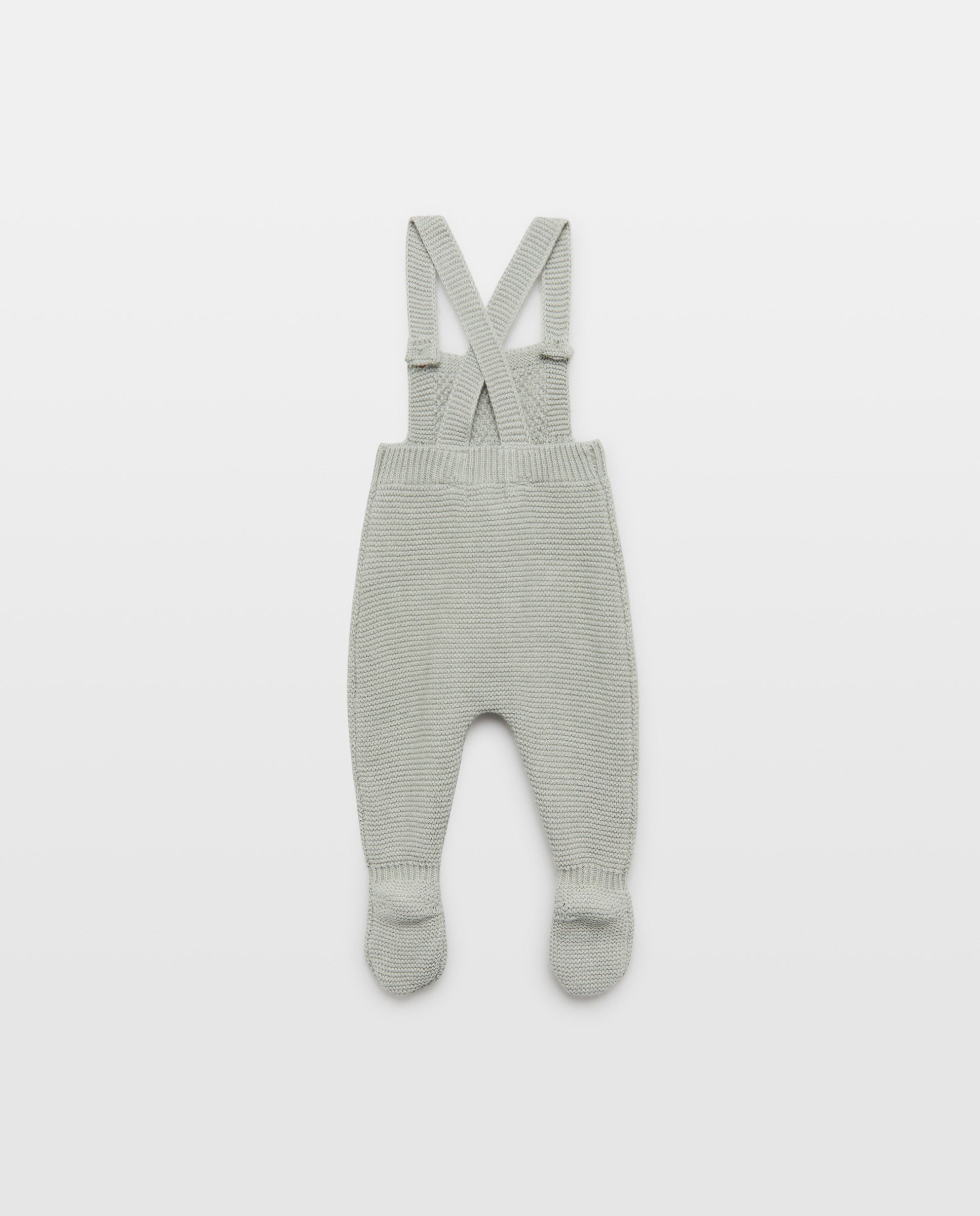 Calças com Pés de Tricot de Bebé com Alças com Fantasia Coconut El Corte Inglés 582 Verde Água-2