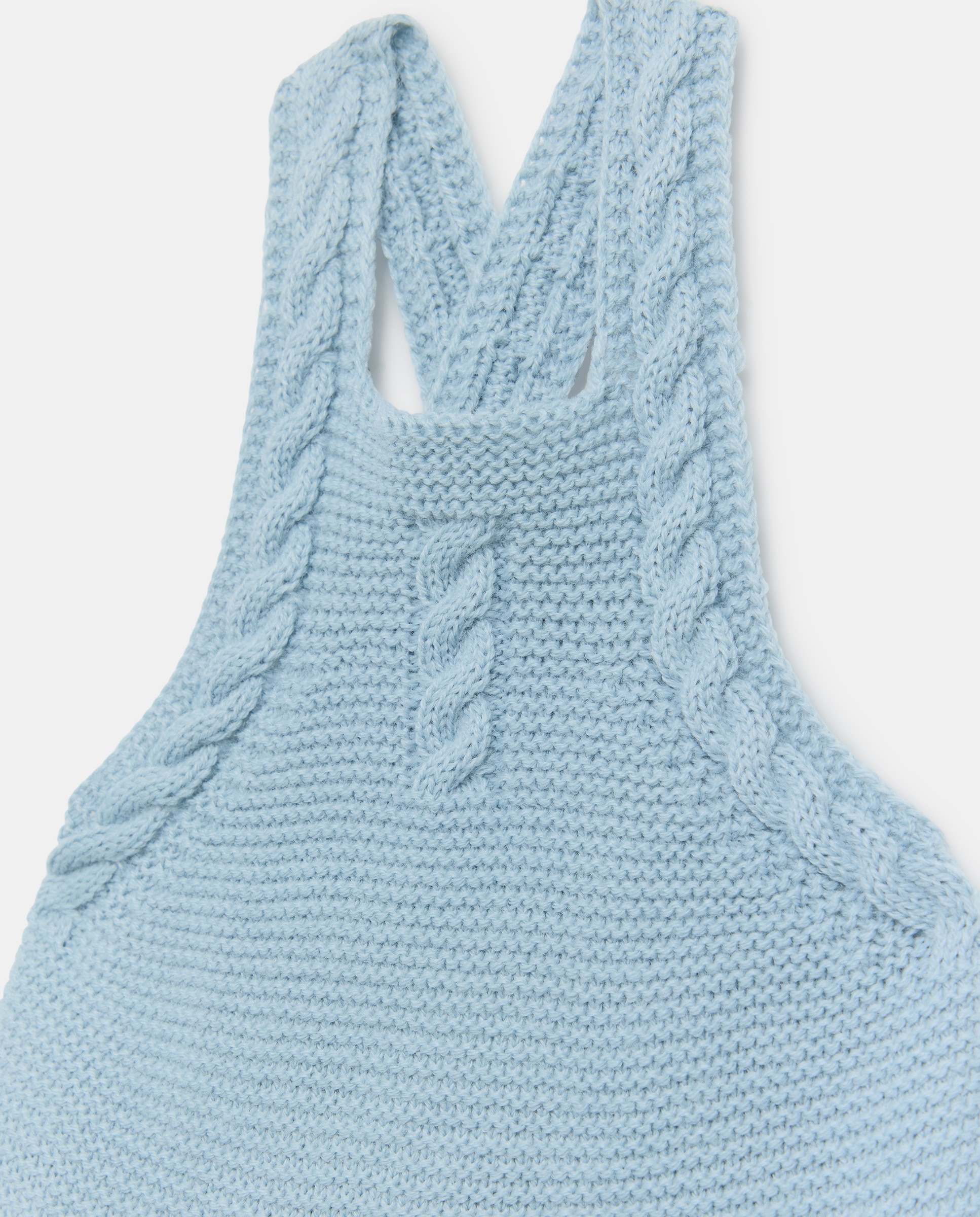 Calças com Pés de Tricot de Bebé com Alças e Malha do Cabo Coconut El Corte Inglés 400 Azul-3