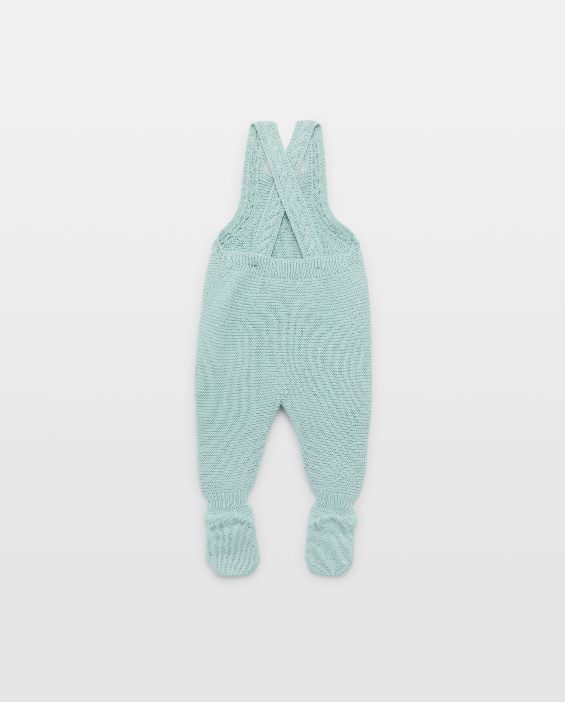 Calças com Pés de Tricot de Bebé com Alças e Malha do Cabo Coconut El Corte Inglés Verde-2