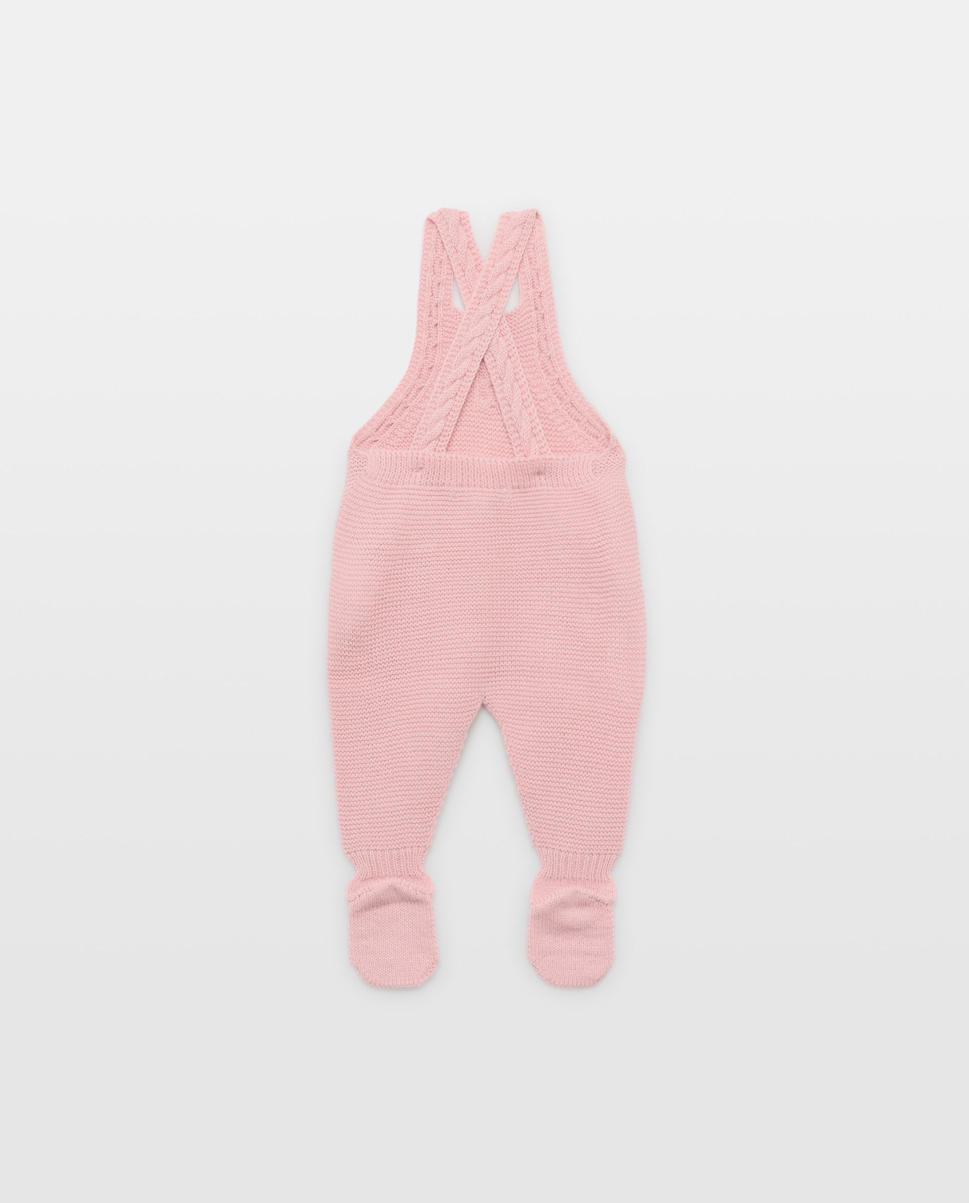 Calças com Pés de Tricot de Bebé com Alças e Malha do Cabo Coconut El Corte Inglés 200 Rosa-2