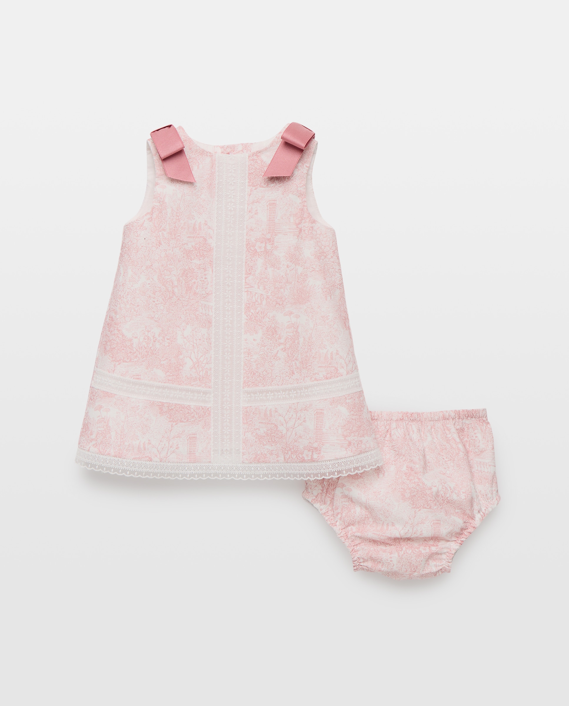 Cueiro de Bebé com Laços Coconut El Corte Inglés Rosa velho-1