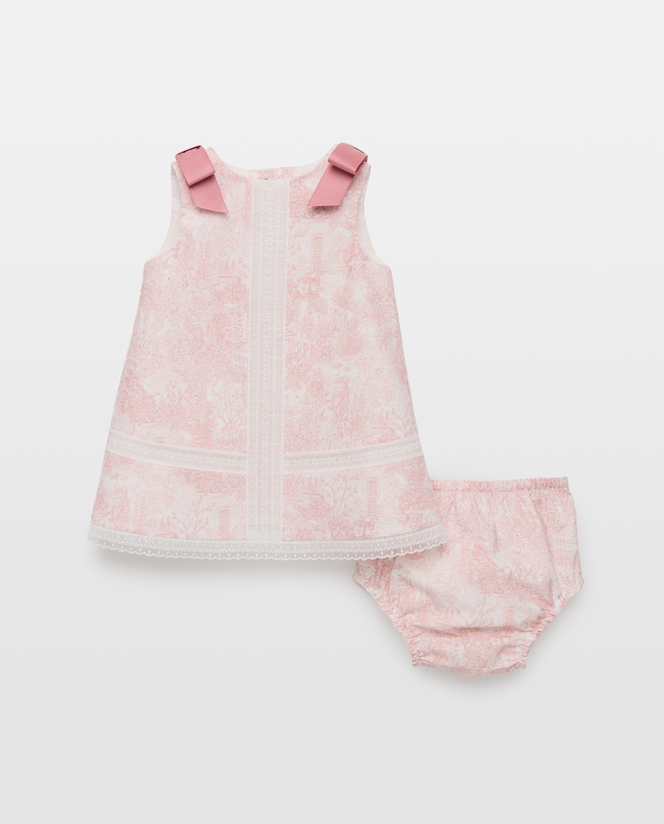 Cueiro de Bebé com Laços Rosa velho-1