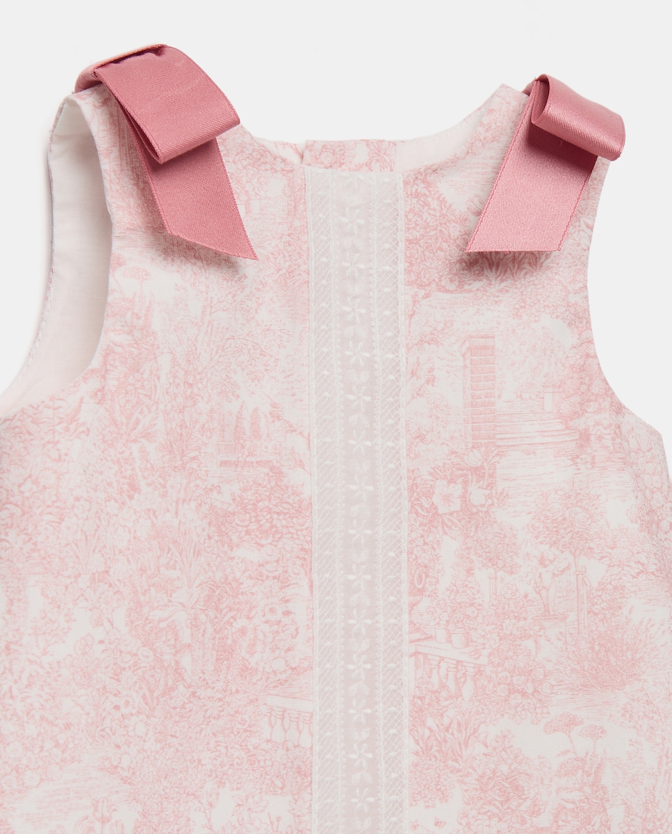 Cueiro de Bebé com Laços Rosa velho-3