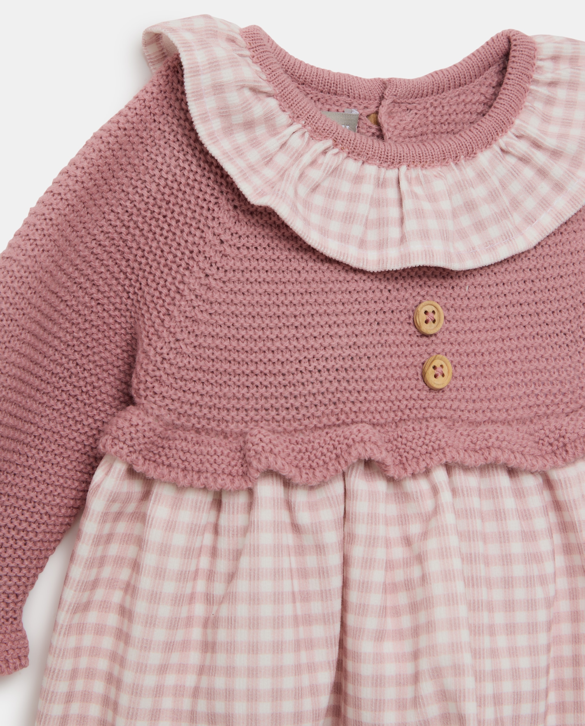 Cueiro de Bebé com Touca e Estampado Vichy Coconut El Corte Inglés Rosa-3