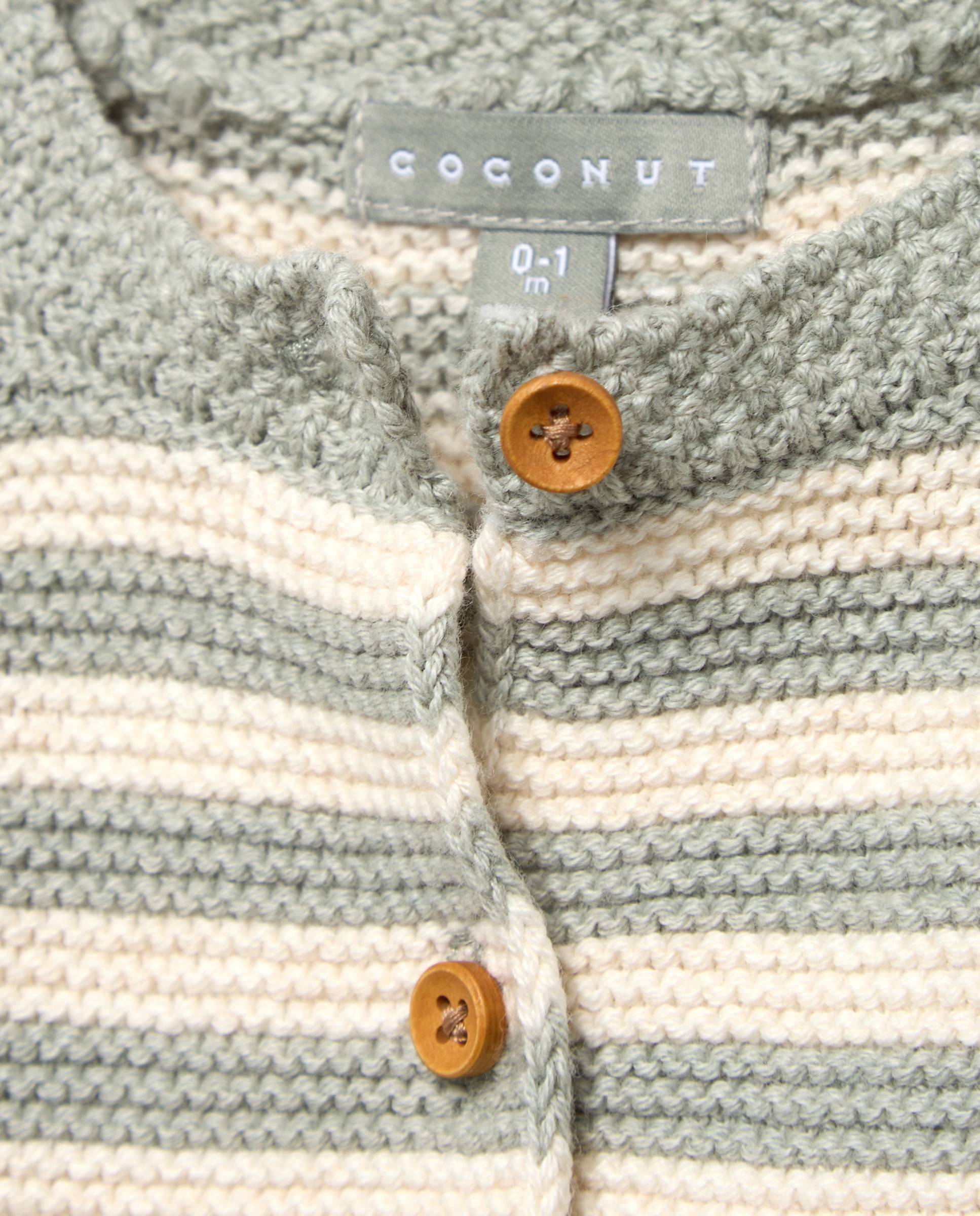 Casaco de Tricot de Lã de Bebé com Parte Inferior de Fantasia Coconut El Corte Inglés Verde-3