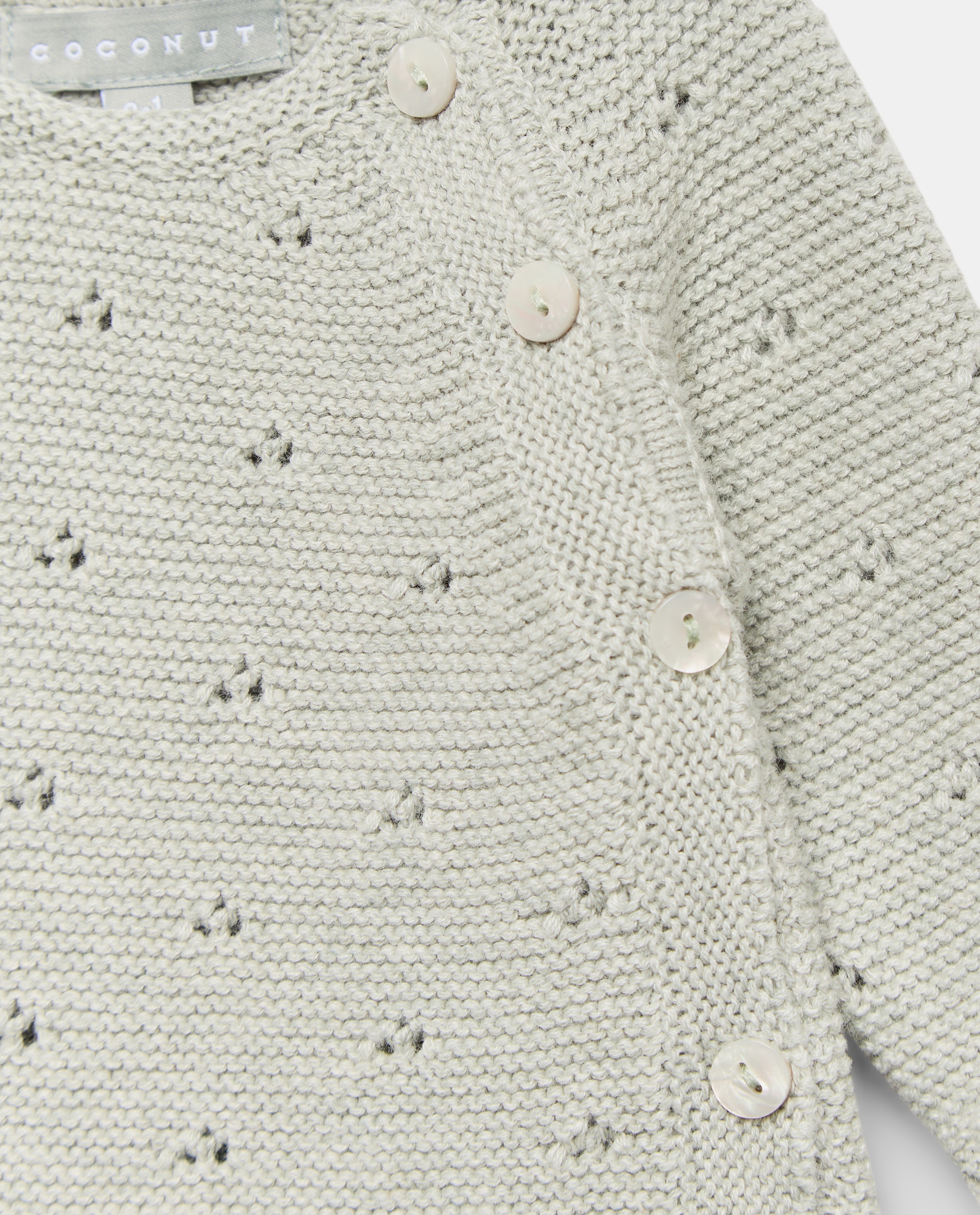 Camisola de Malha Aberta de Tricot de Bebé Coconut El Corte Inglés 520 Caqui-3