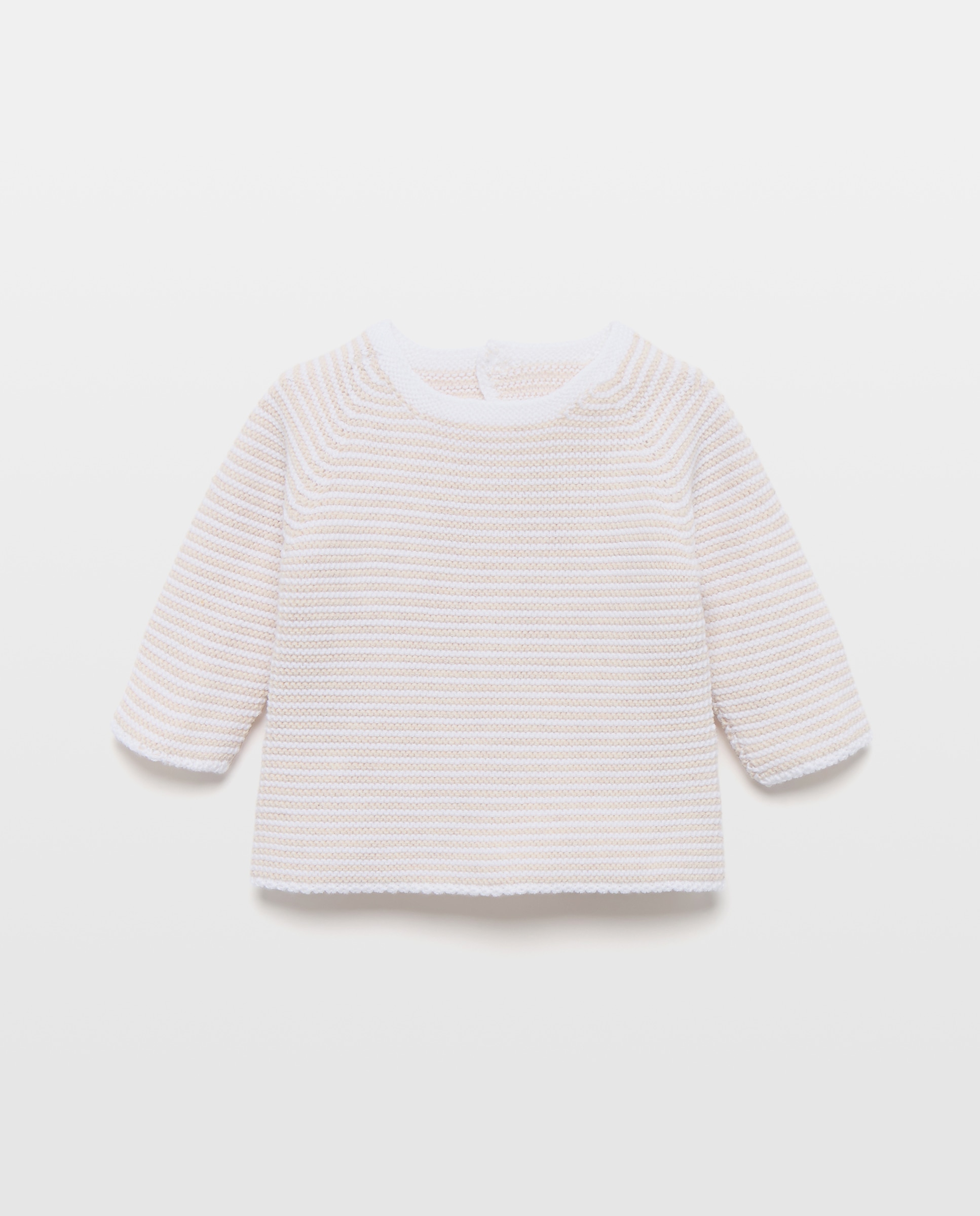 Imagem 0 de Camisola de Malha de Tricot às Riscas com Gola Redonda de Bebé
