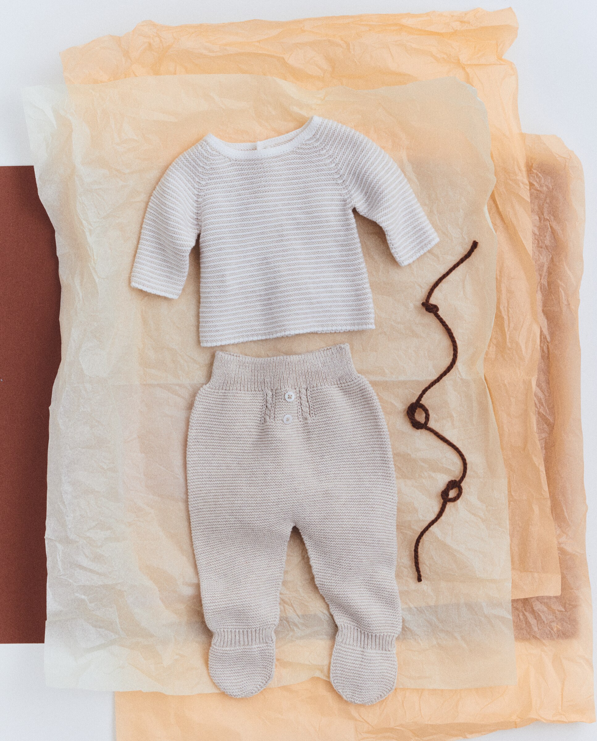 Jersey tricot raya cuello caja de bebé - Coconut El Corte Inglés - Tostado Tostado-4