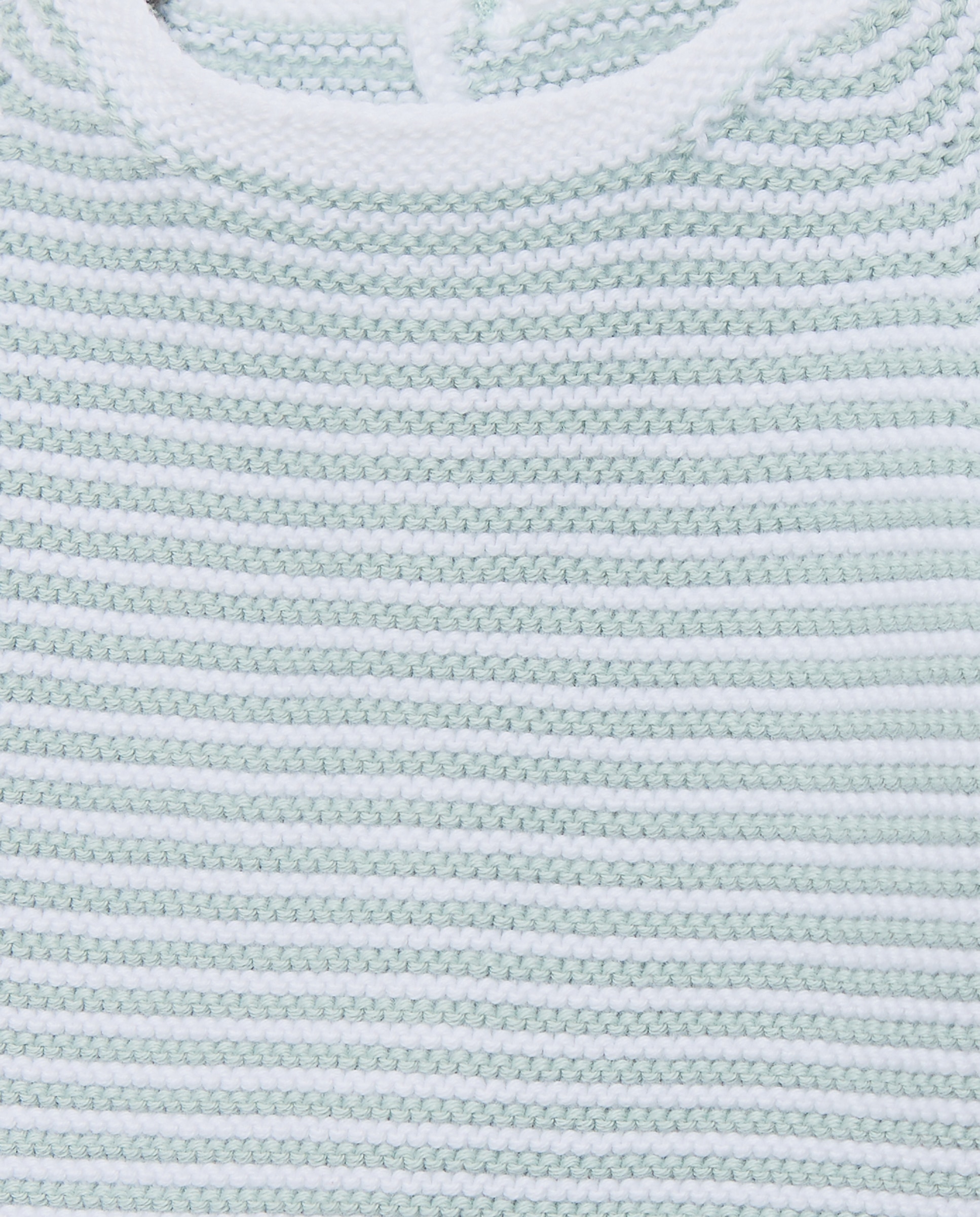 Camisola de Malha de Tricot às Riscas com Gola Redonda de Bebé Verde-3