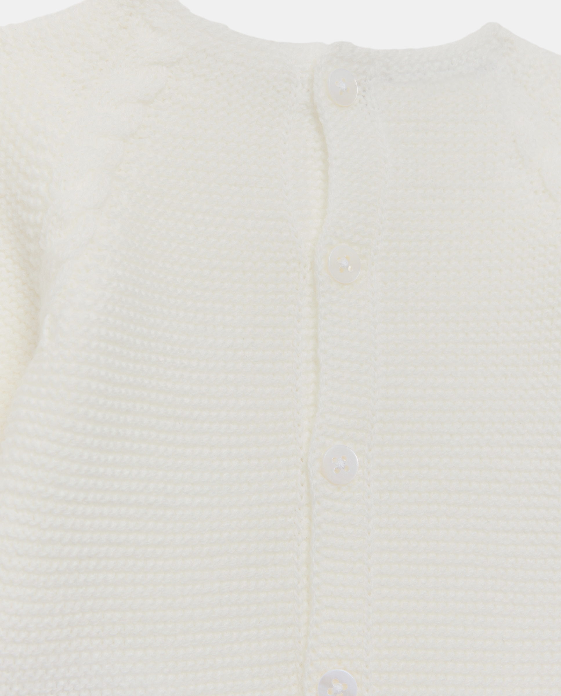 Camisola de Malha do Cabo de Tricot de Bebé com Decote Redondo Coconut El Corte Inglés Branco-marfim-3