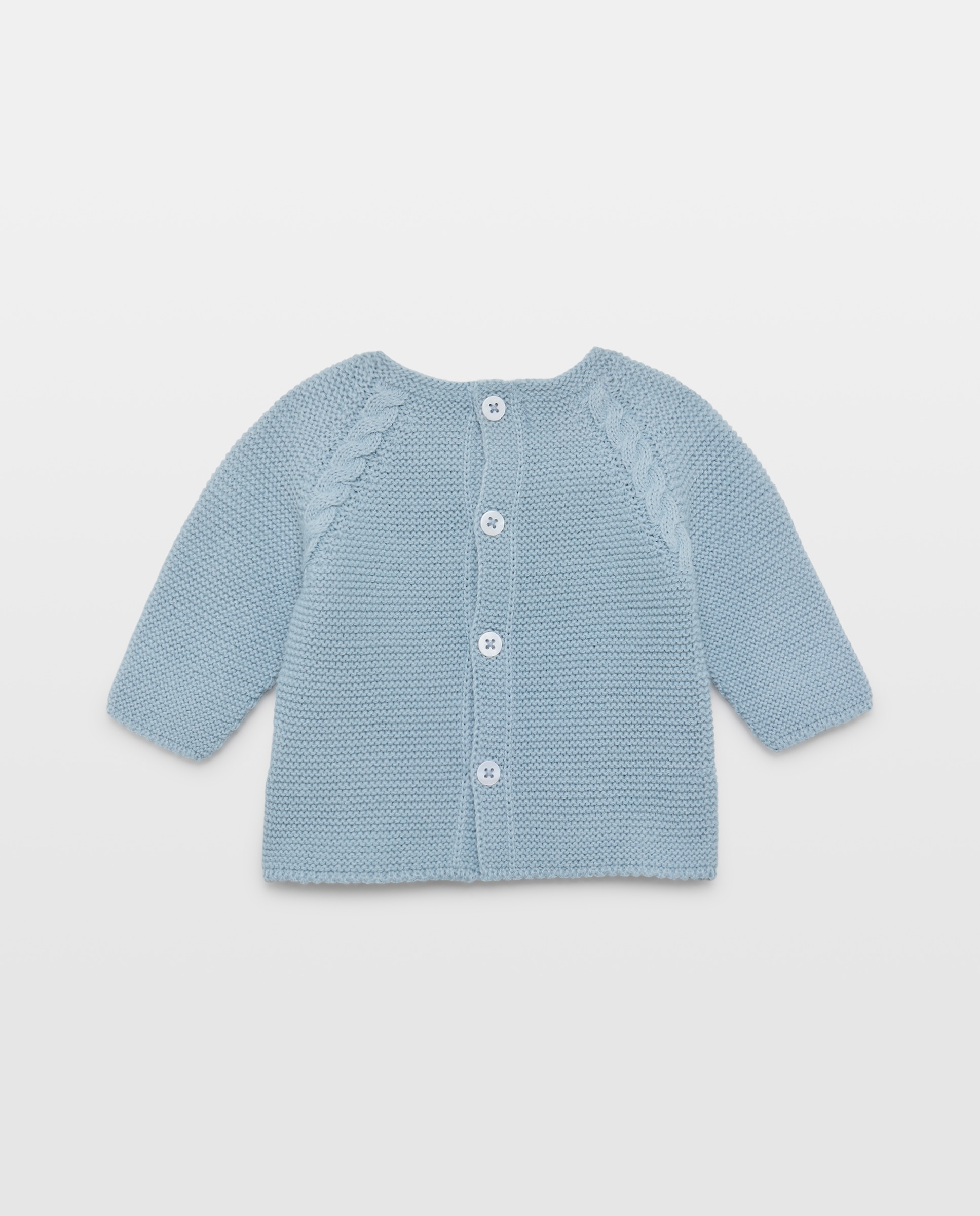 Camisola de Malha do Cabo de Tricot de Bebé com Decote Redondo Coconut El Corte Inglés 400 Azul-2