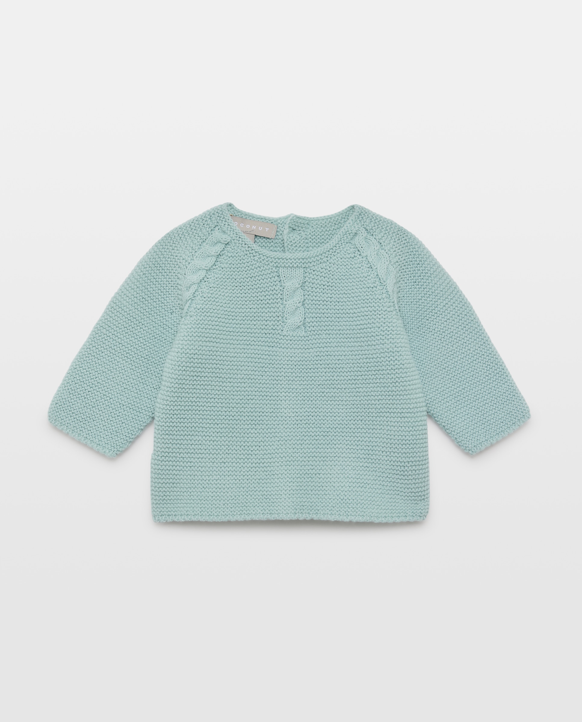 Imagem 0 de Camisola de Malha do Cabo de Tricot de Bebé com Decote Redondo