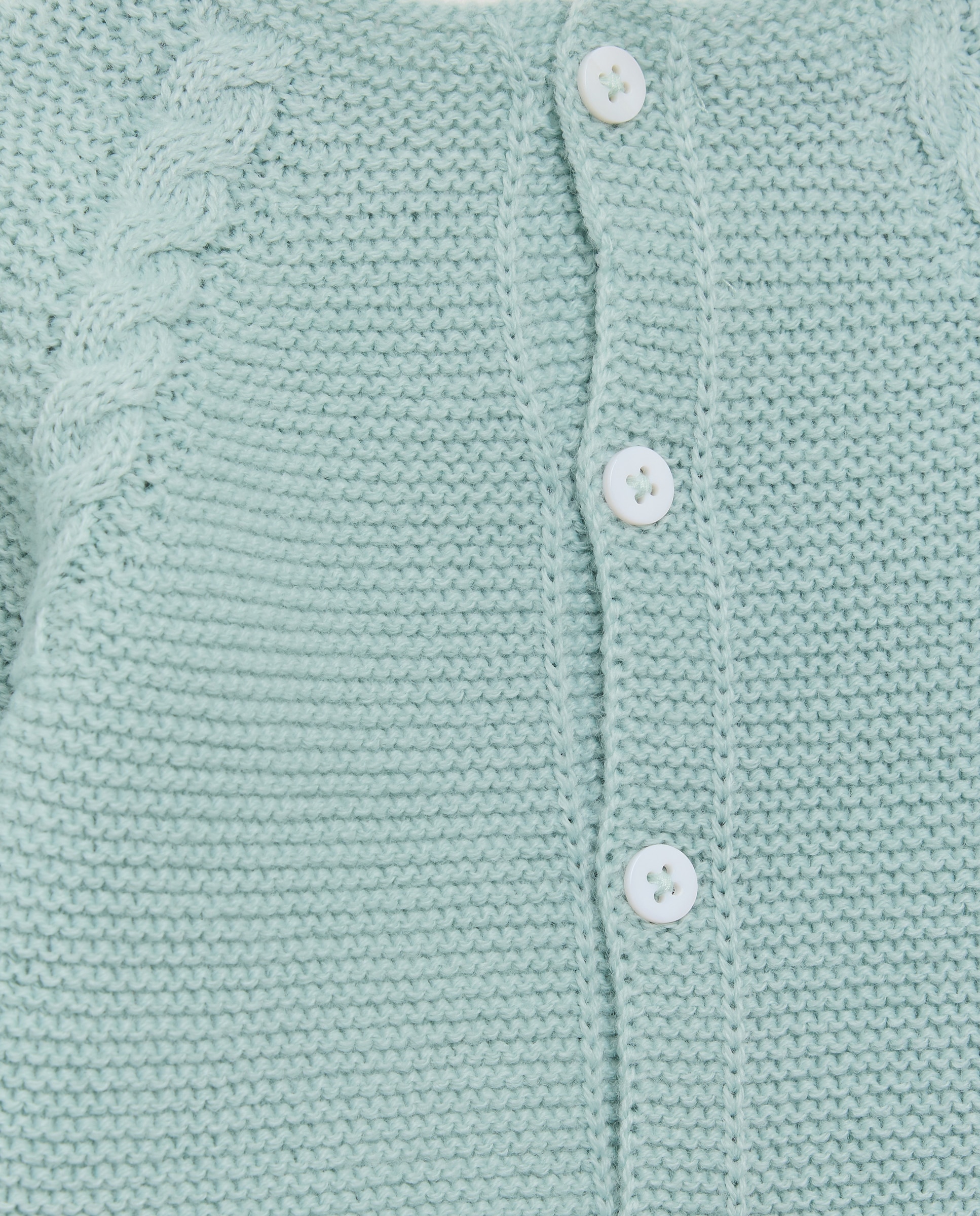 Camisola de Malha do Cabo de Tricot de Bebé com Decote Redondo Coconut El Corte Inglés Verde-3