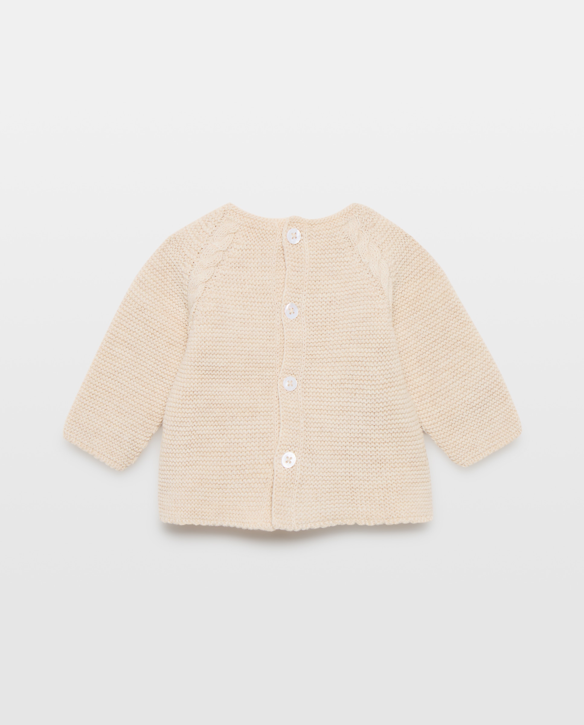 Camisola de Malha do Cabo de Tricot de Bebé com Decote Redondo Coconut El Corte Inglés Torrado-2