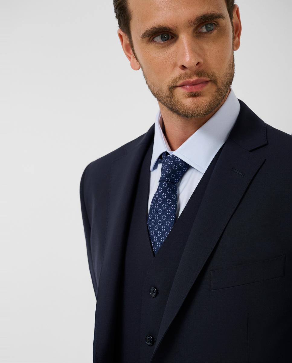 Imagen 3 de Traje de hombre half canvas slim fit liso - Roberto Verino - Azul marino Azul marino