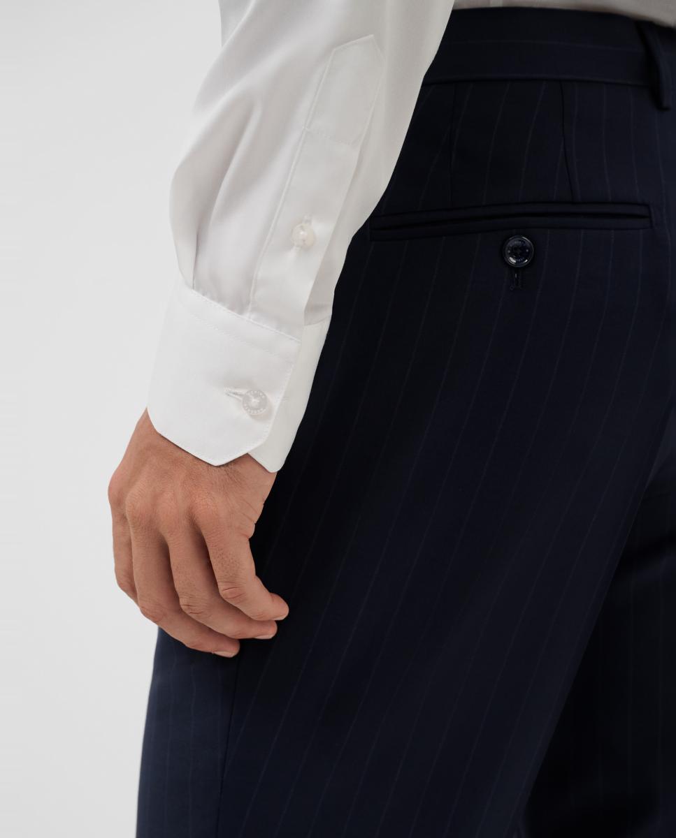 Fato Half Canvas Slim Fit com Risca Diplomática Azul-marinho-7