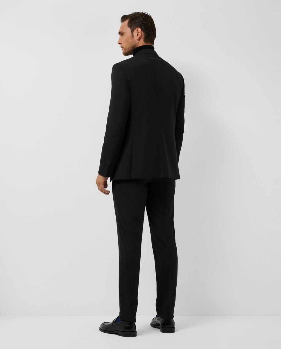 Fato Slim Fit Half Canvas Liso. Preto-3