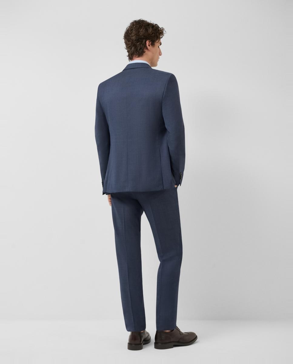 Fato Slim Fit Half Canvas com Falso Liso Azul-índigo-2
