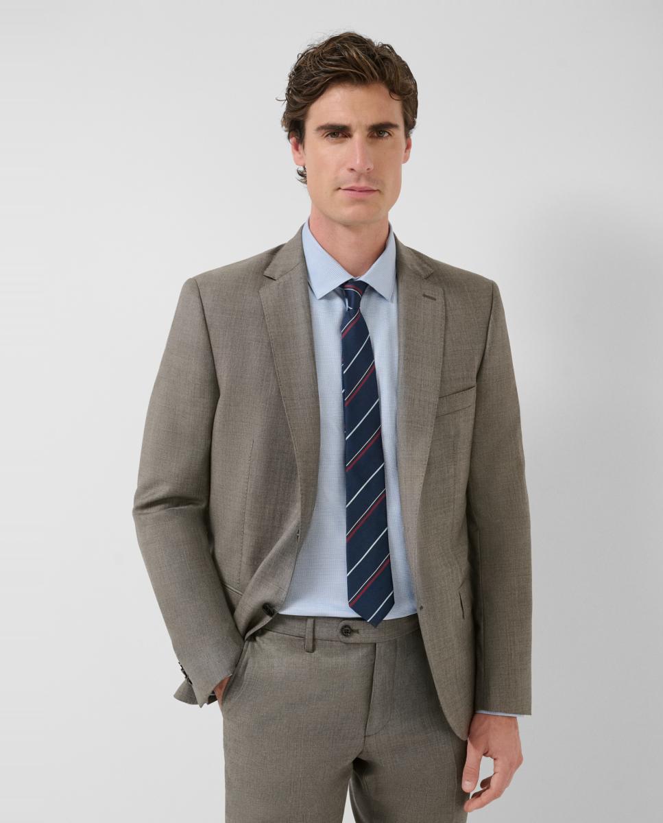 Fato Half Canvas Slim Fit de Lã Verde-3