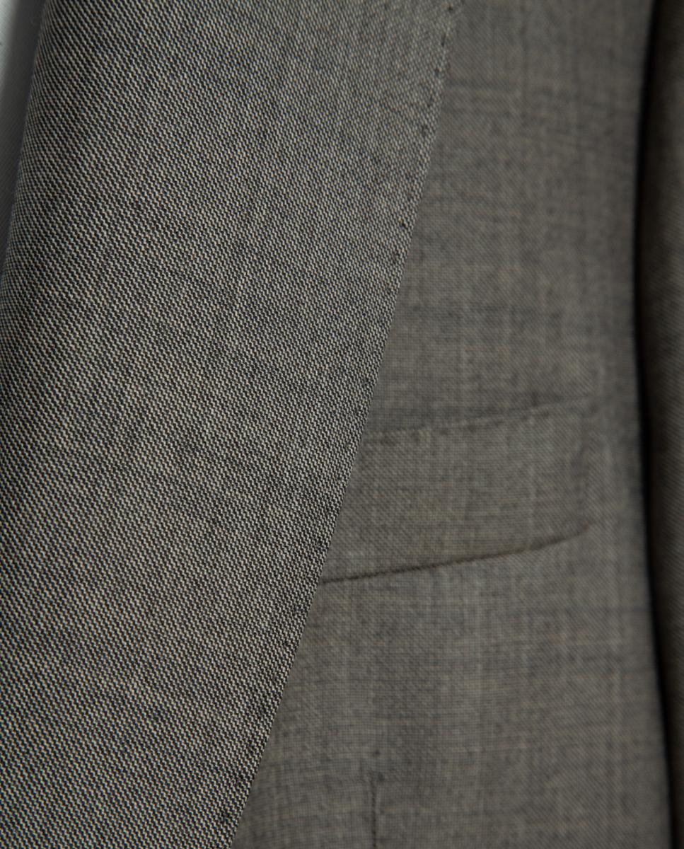 Fato Half Canvas Slim Fit de Lã Verde-7